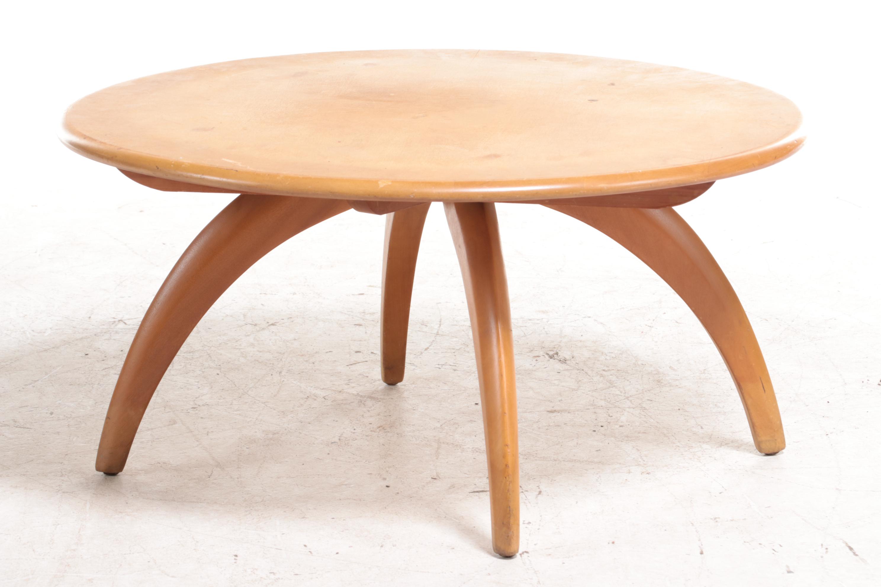 Heywood-Wakefield Mid Century Modern Swivel Top Coffee Table