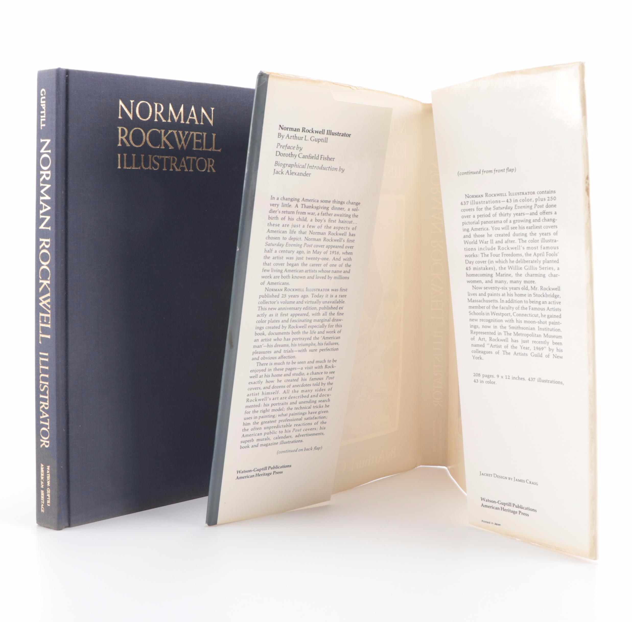 "Norman Rockwell, Illustrator" by Arthur Guptill, Signed by Norman Rockwell