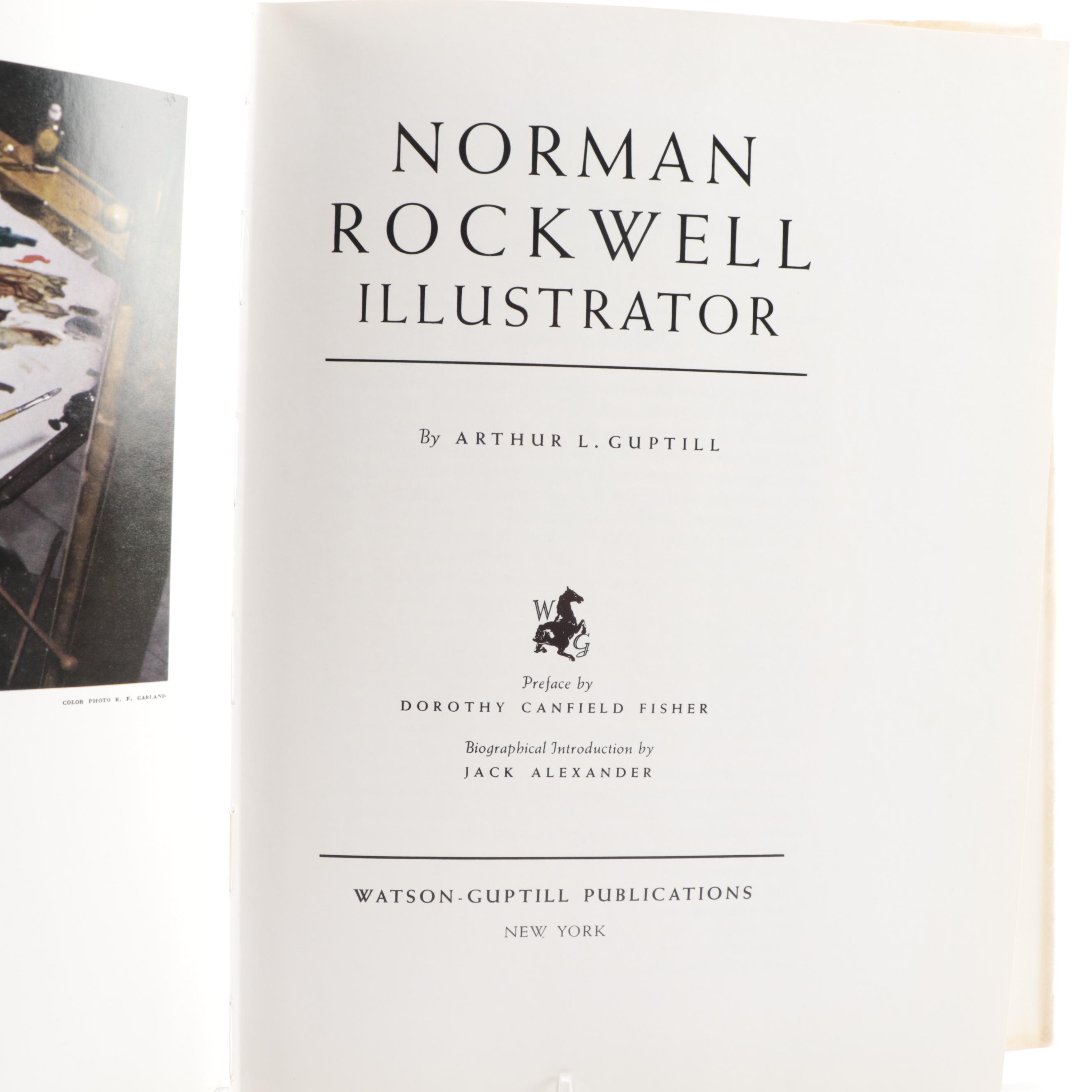 "Norman Rockwell, Illustrator" by Arthur Guptill, Signed by Norman Rockwell