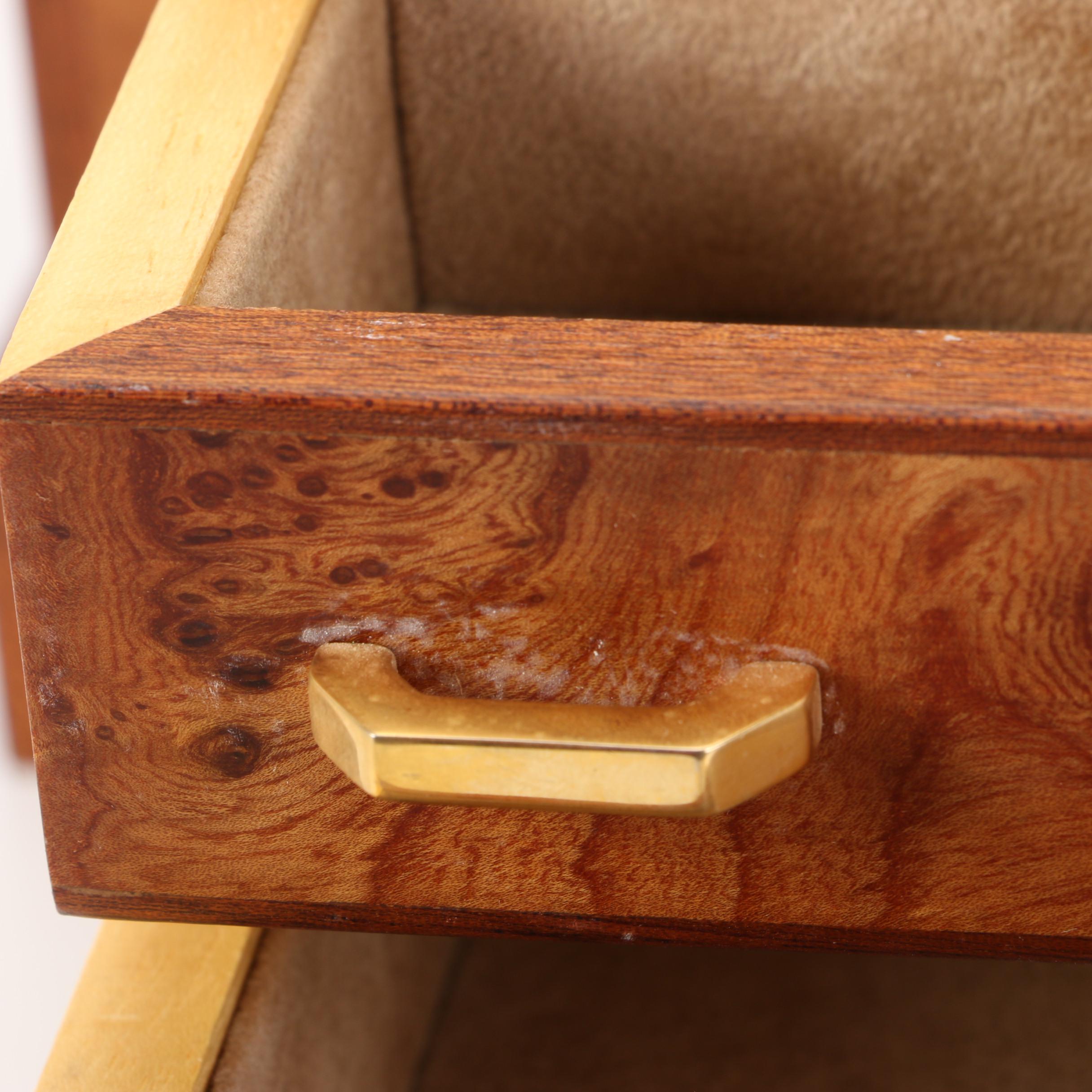 Agresti Burled Maple Veneer Jewelry Box