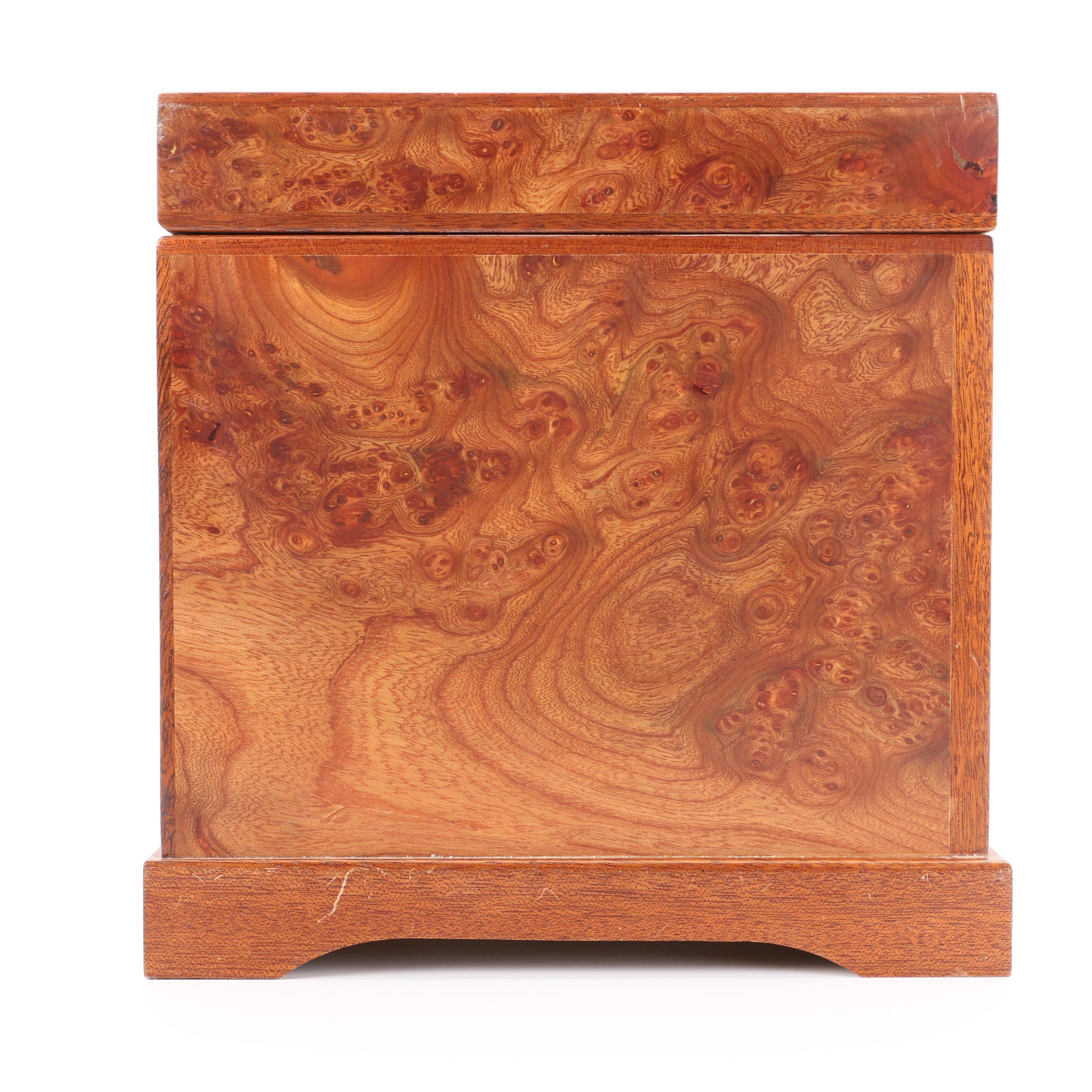 Agresti Burled Maple Veneer Jewelry Box
