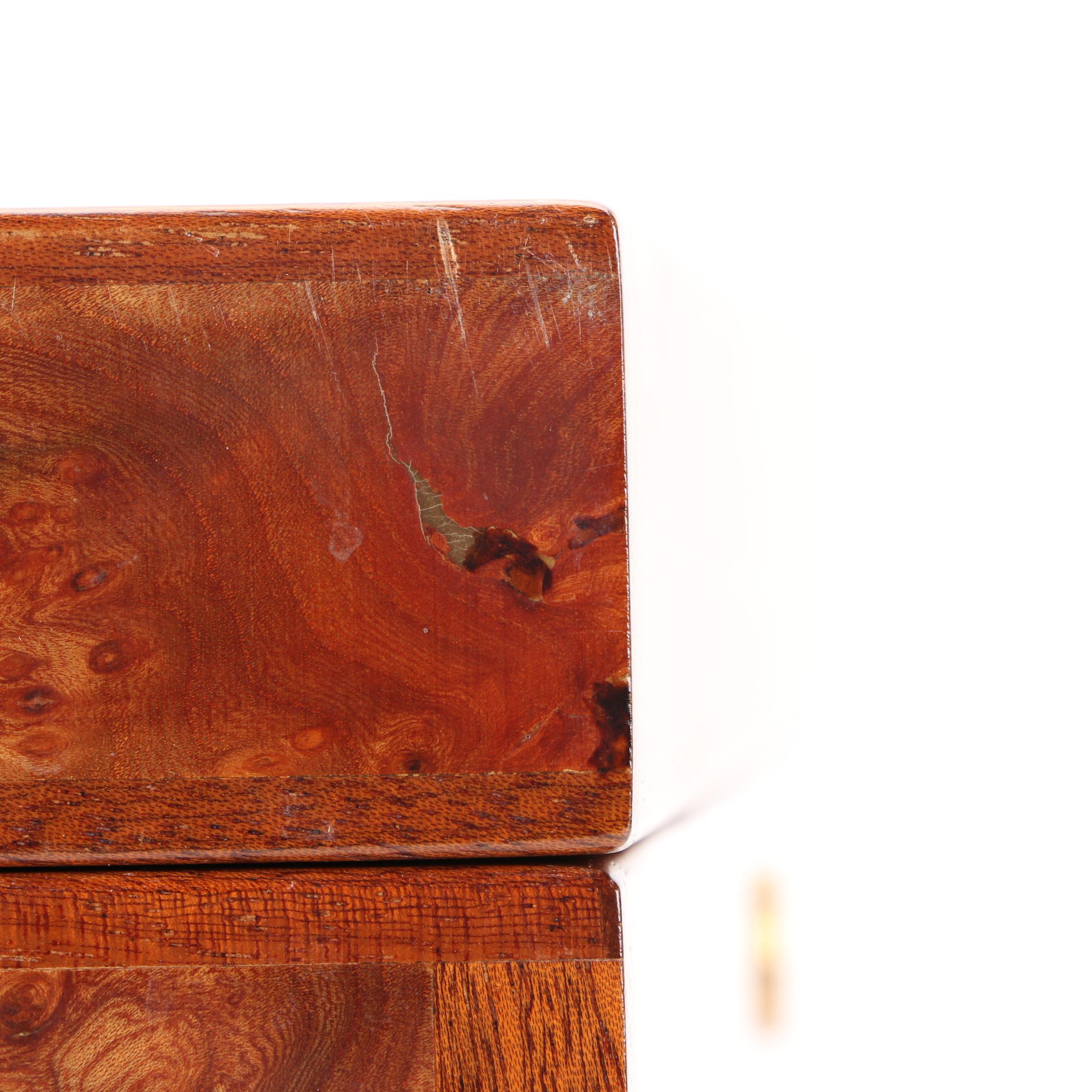 Agresti Burled Maple Veneer Jewelry Box