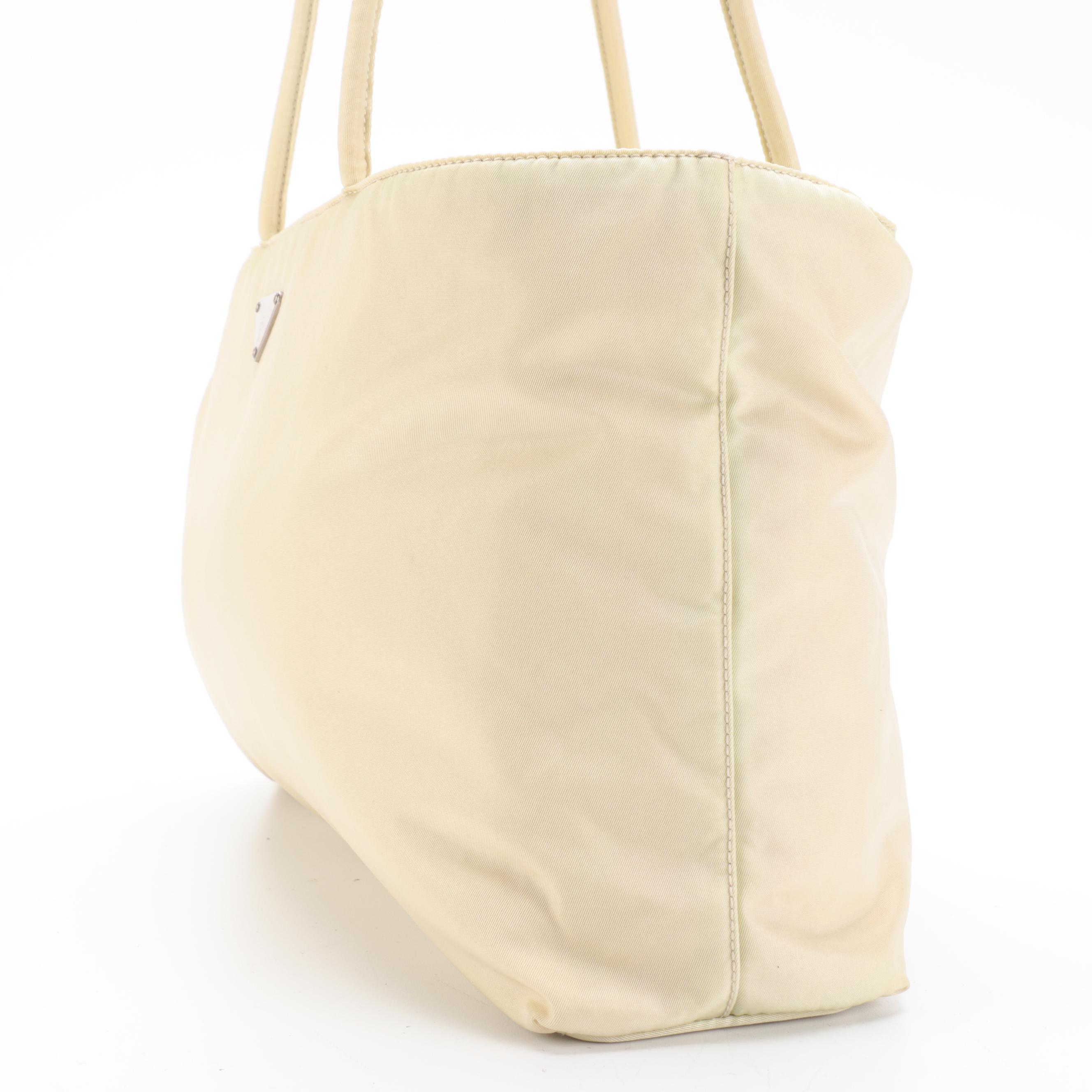 Prada Beige Nylon Tessuto Shoulder Bag