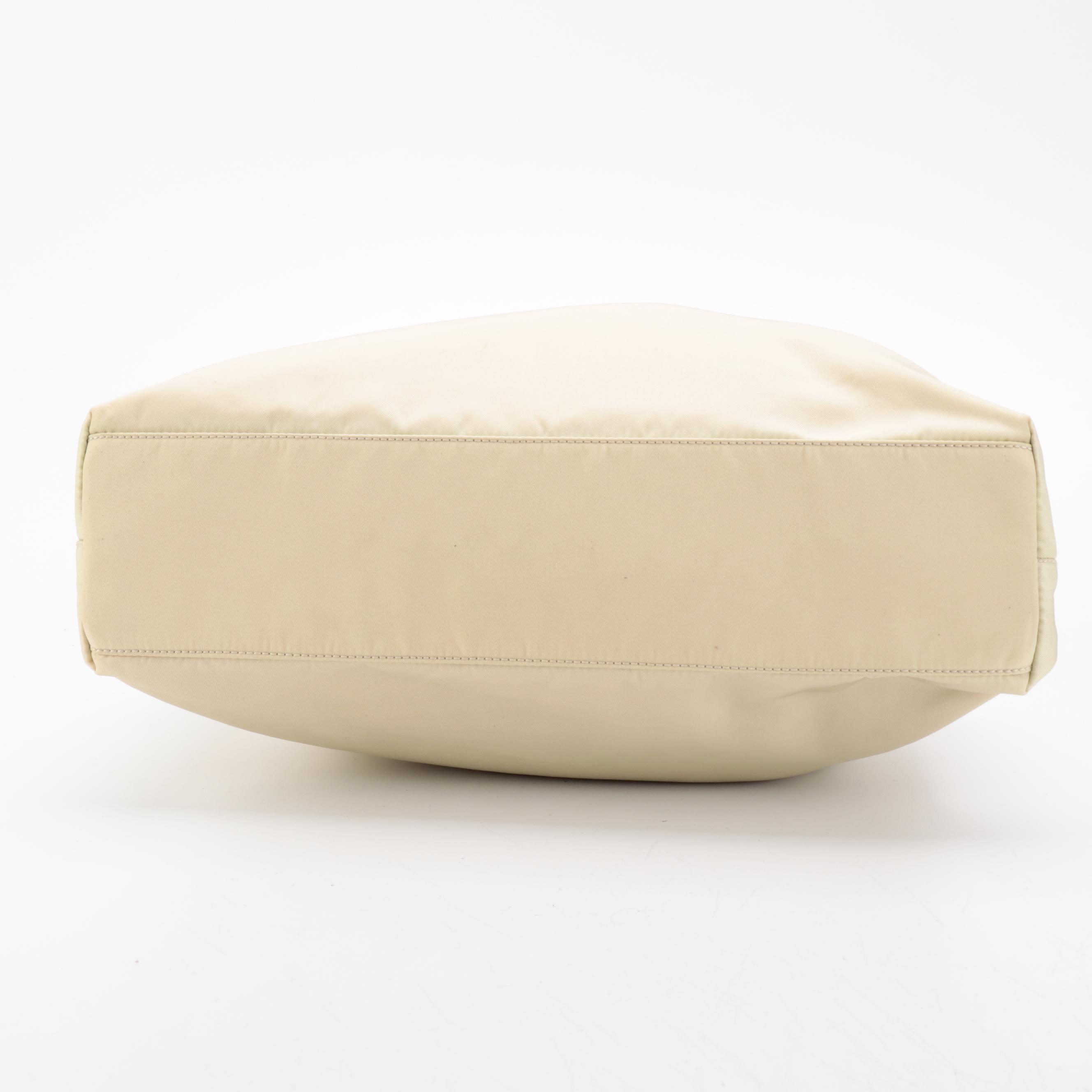 Prada Beige Nylon Tessuto Shoulder Bag