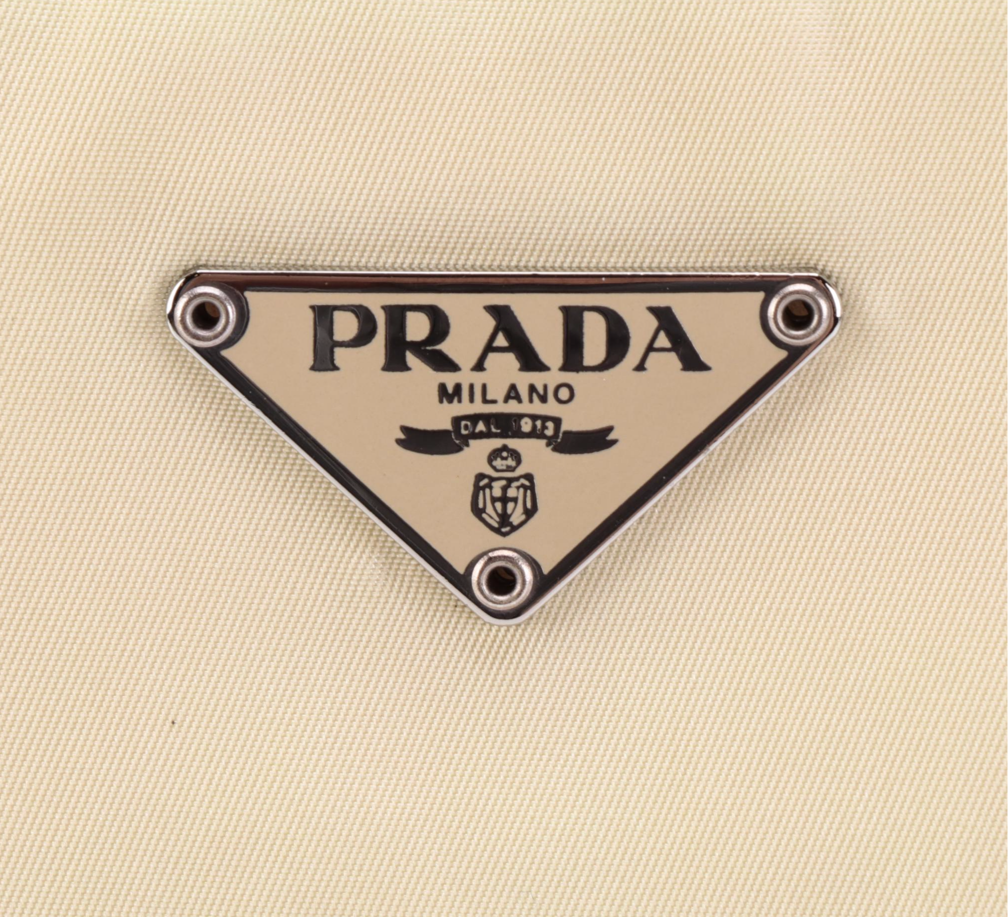 Prada Beige Nylon Tessuto Shoulder Bag