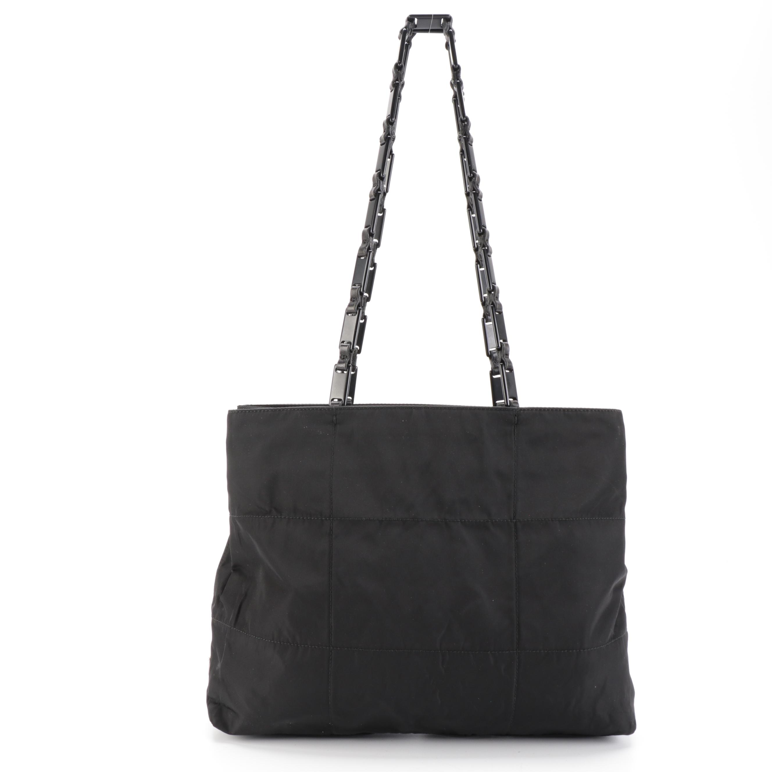 Prada Black Nylon Tessuto Shoulder Bag