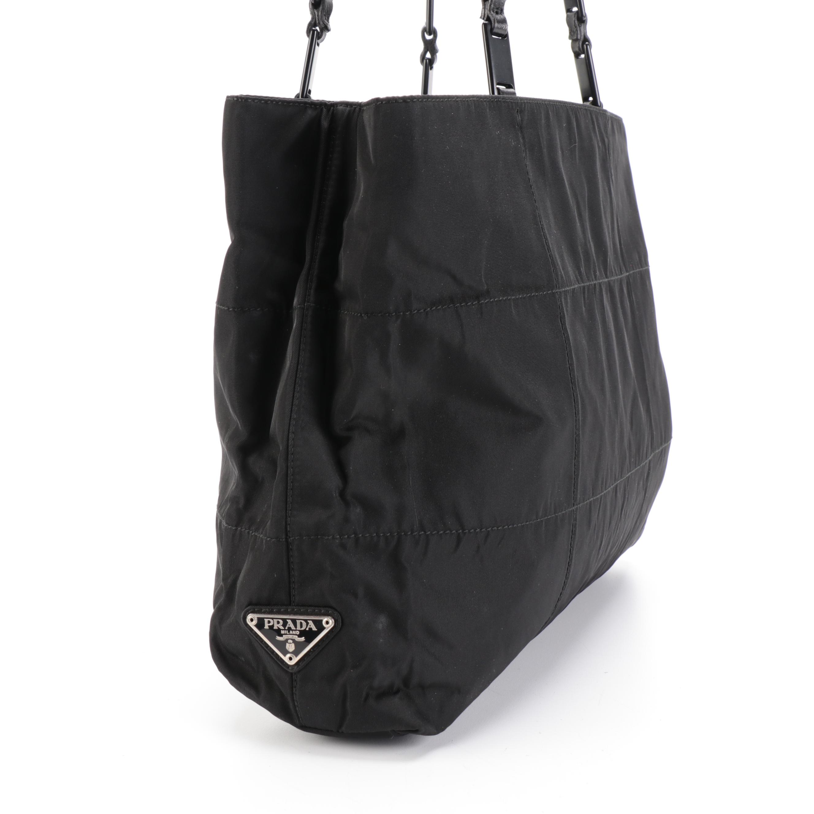 Prada Black Nylon Tessuto Shoulder Bag
