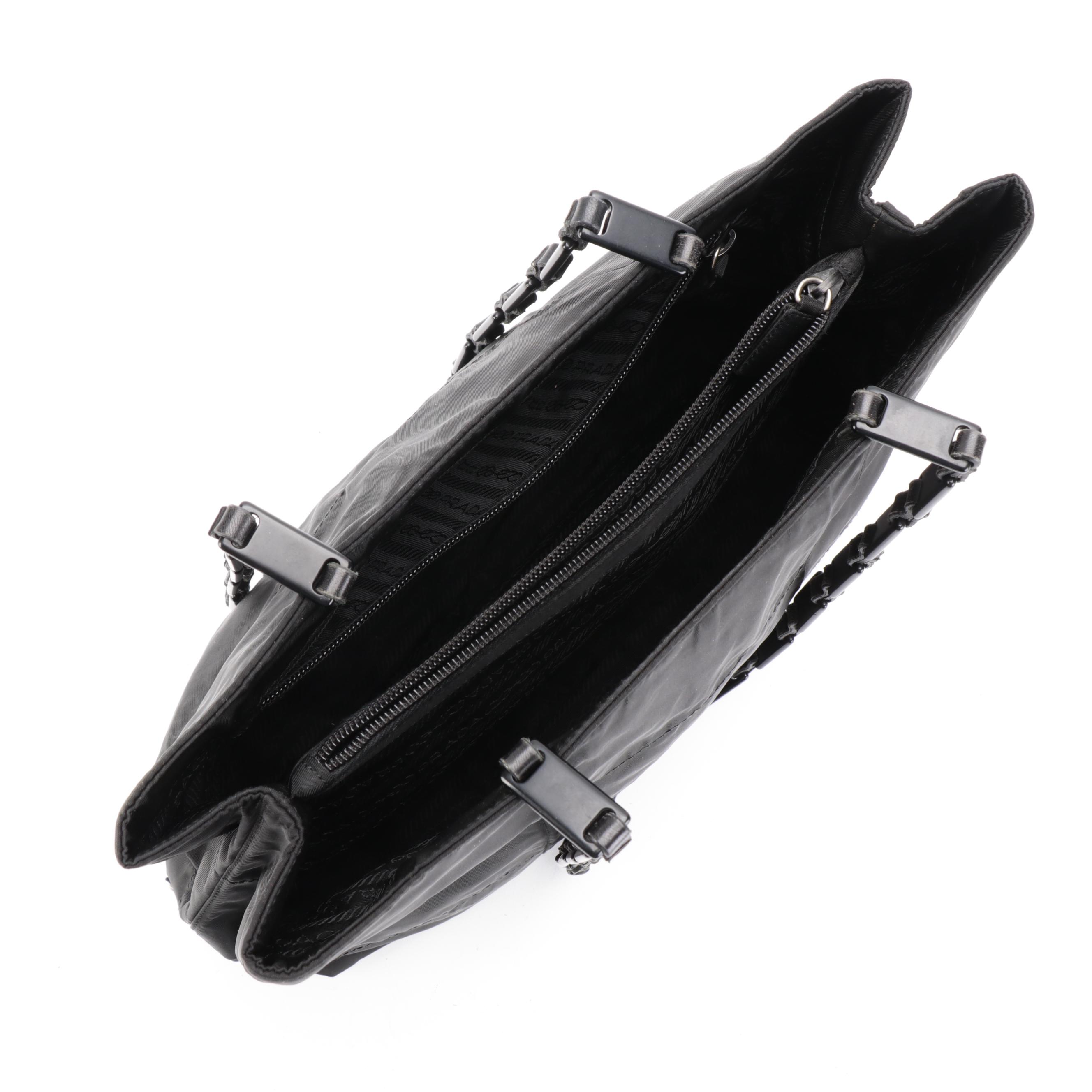 Prada Black Nylon Tessuto Shoulder Bag