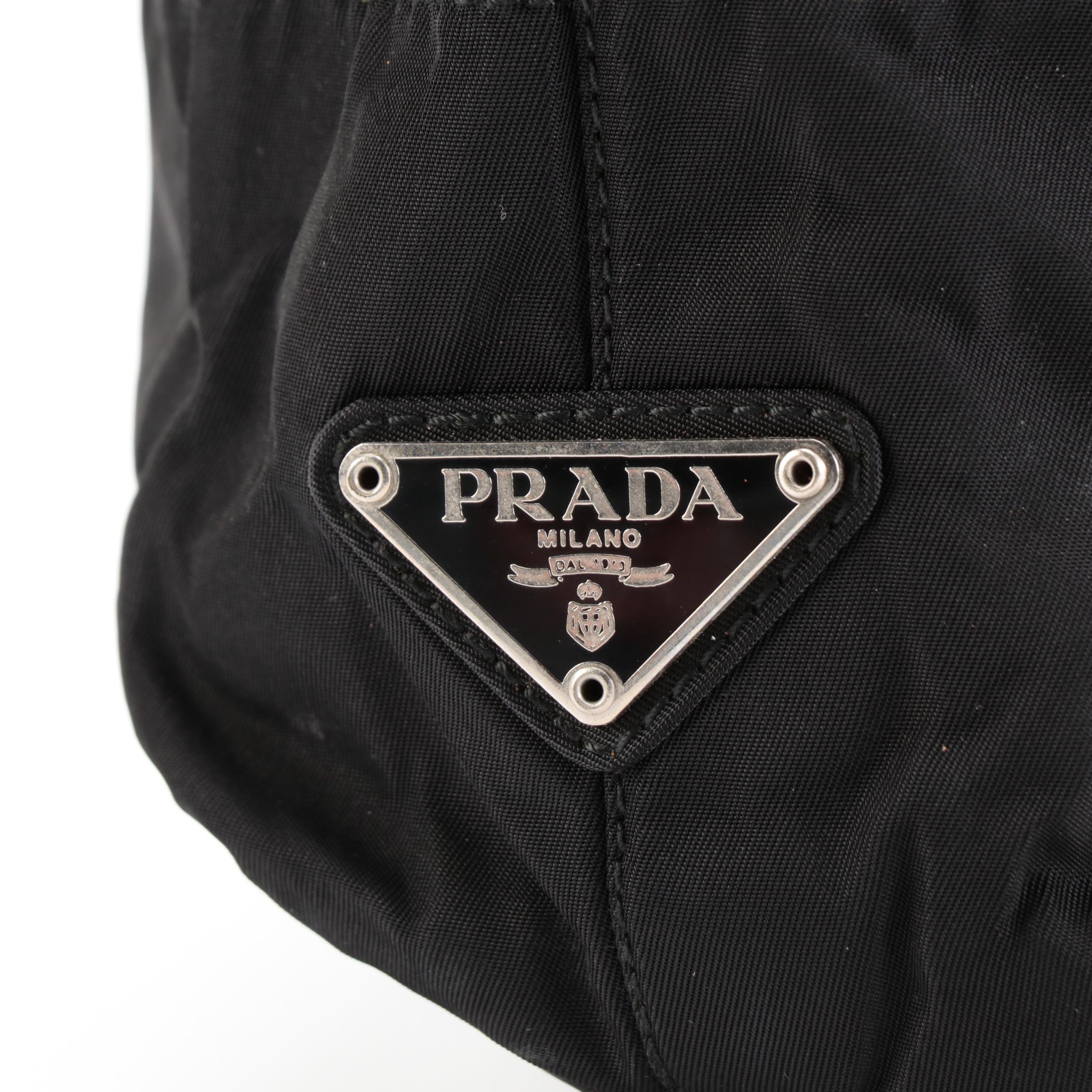 Prada Black Nylon Tessuto Shoulder Bag