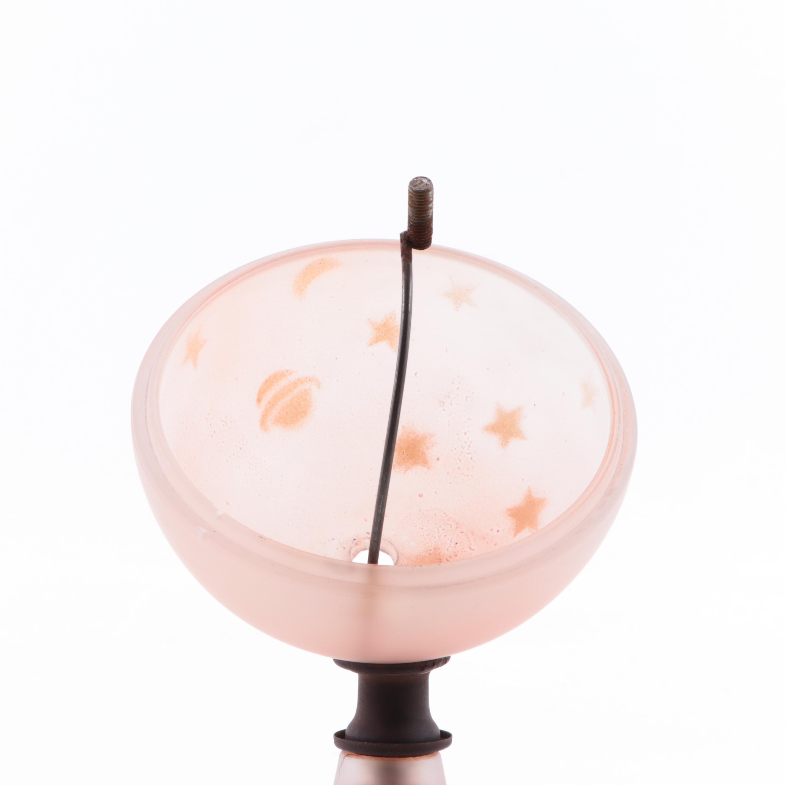 1939 World's Fair Frosted Glass "Saturn" Art Deco Desk Lamp