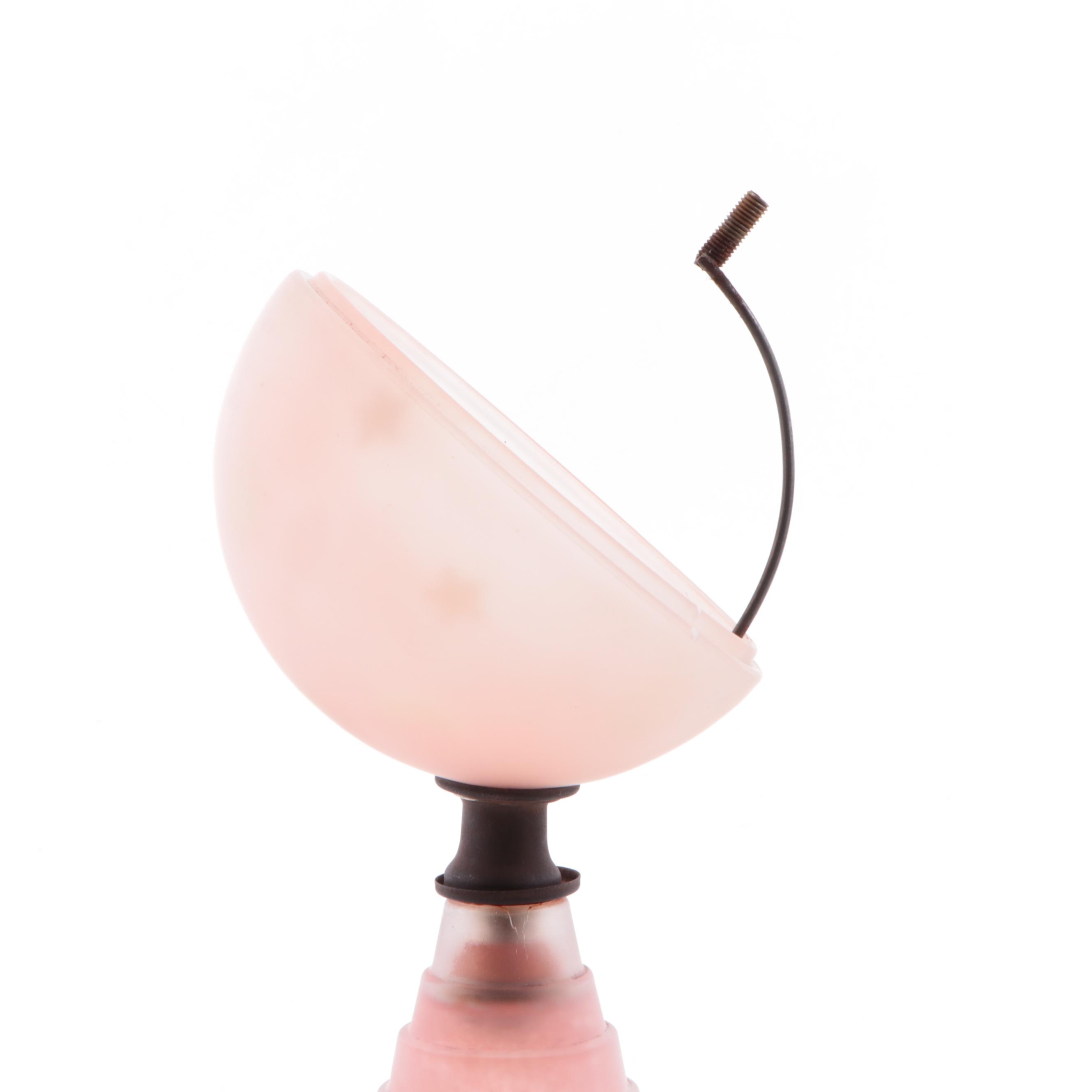 1939 World's Fair Frosted Glass "Saturn" Art Deco Desk Lamp