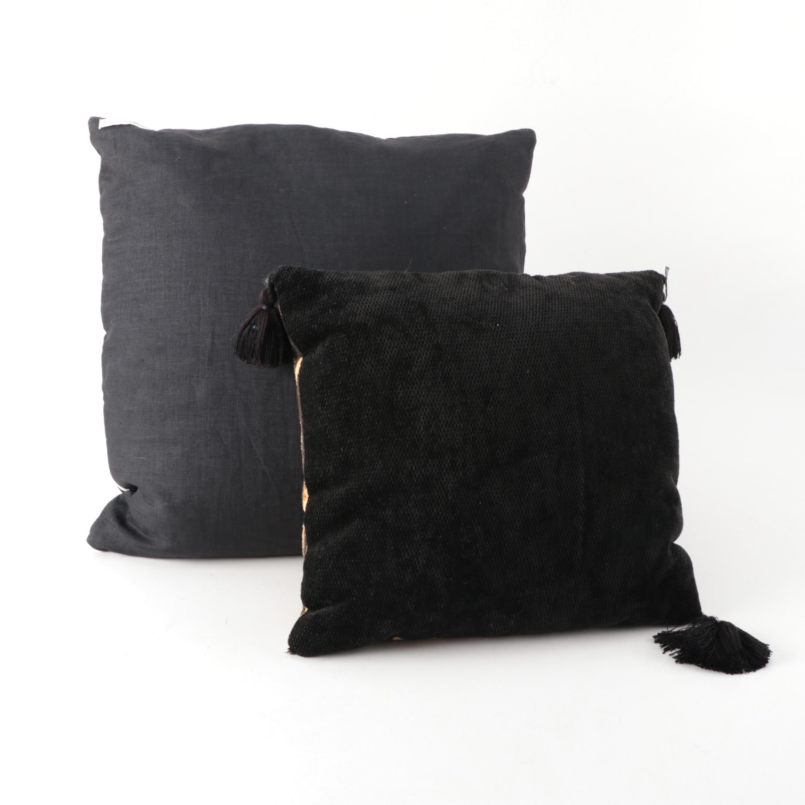 Dransfield & Ross Throw Pillow with Tiger Motif and Other Pillows