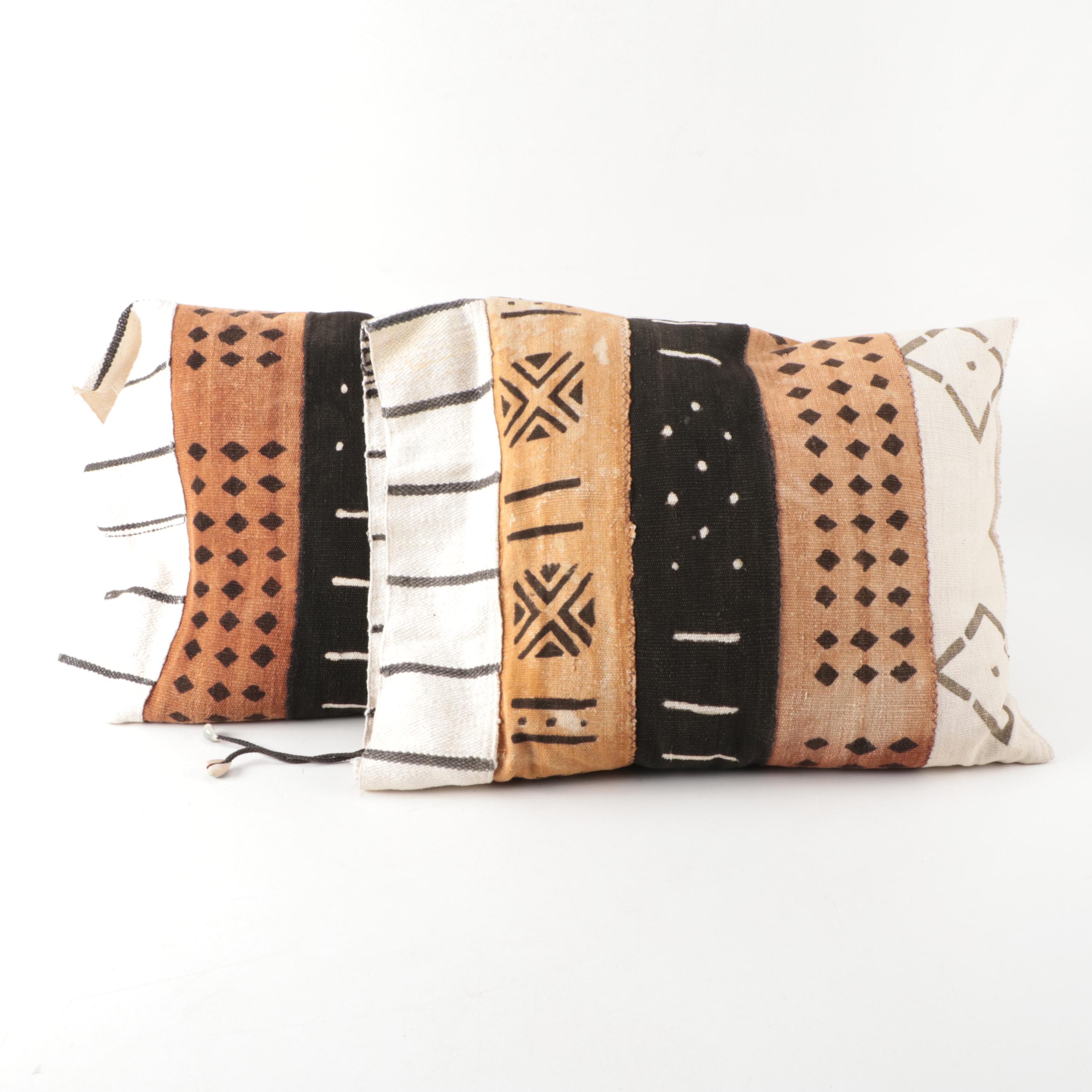 Dransfield & Ross Throw Pillow with Tiger Motif and Other Pillows