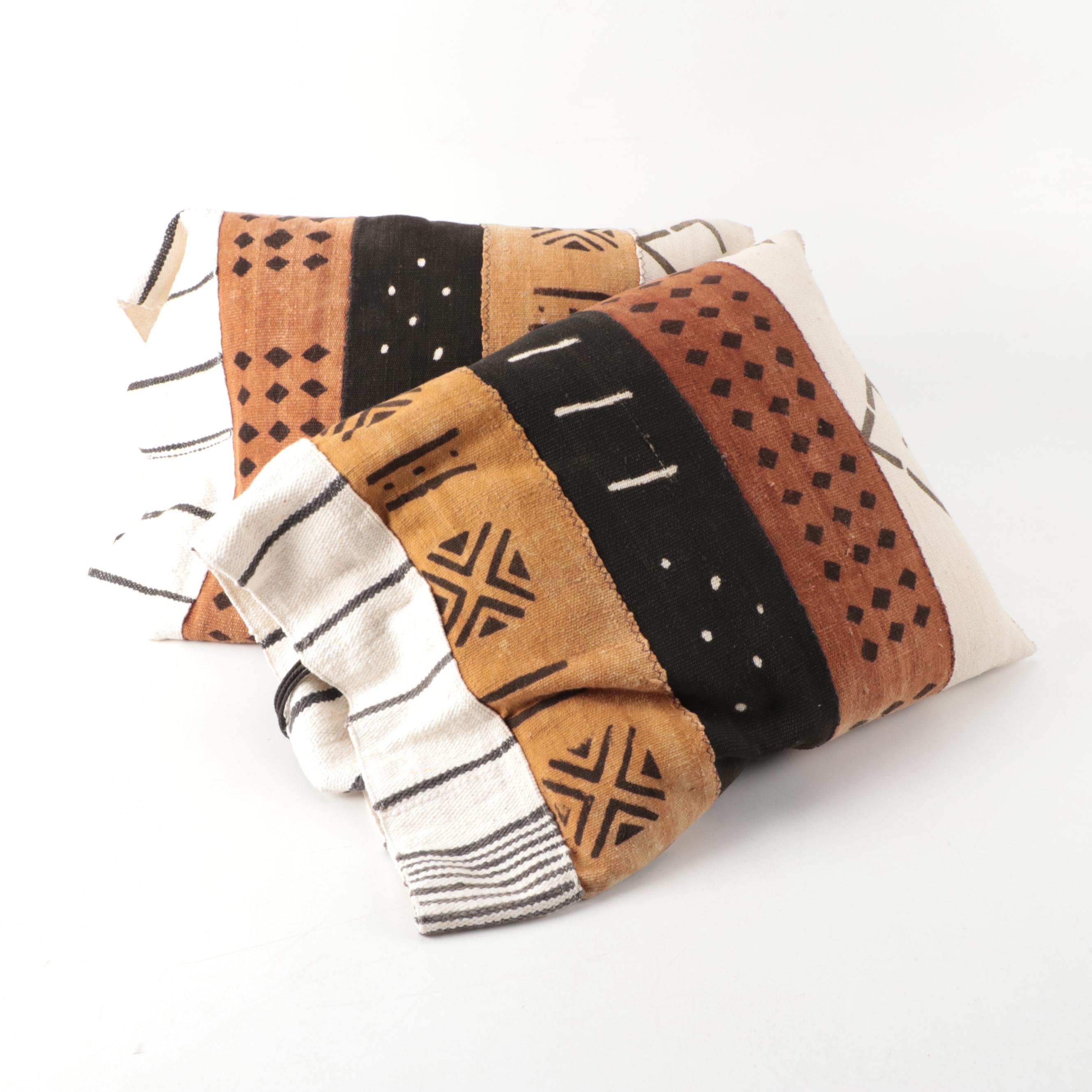 Dransfield & Ross Throw Pillow with Tiger Motif and Other Pillows