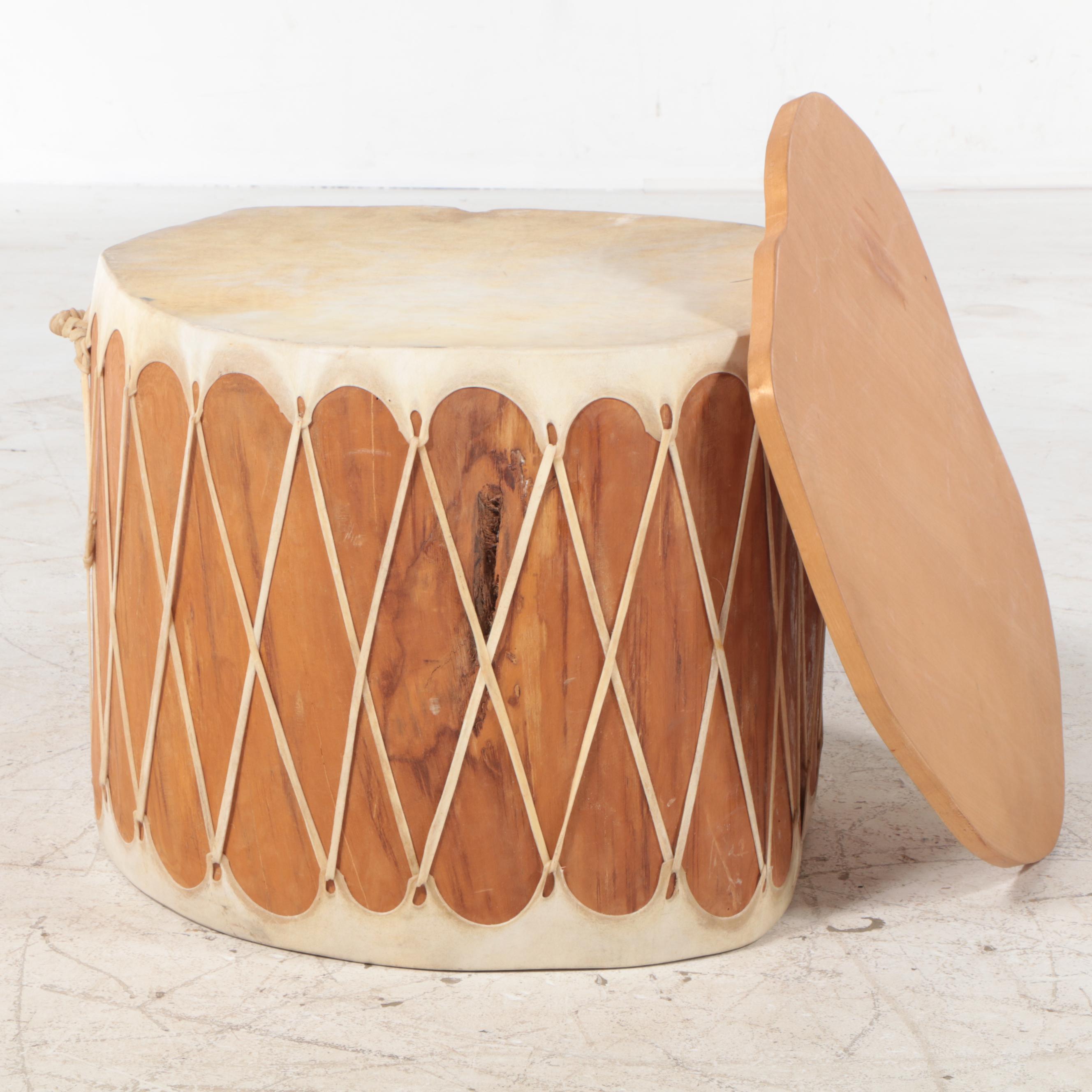 Phoenix Choctaw Native American Drum Table