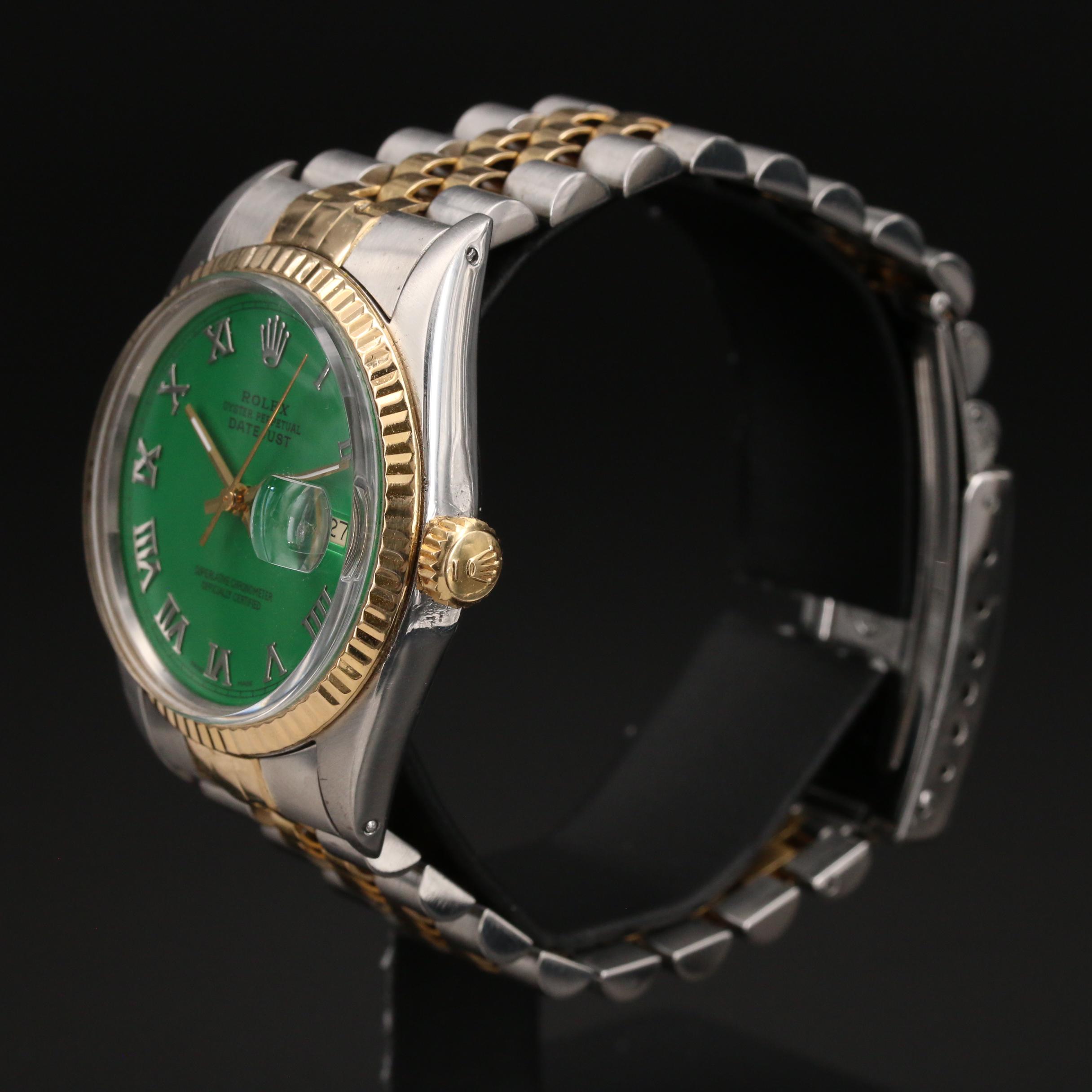 1985 Rolex Two Tone Datejust 18K and Stainless Steel Automatic Watch