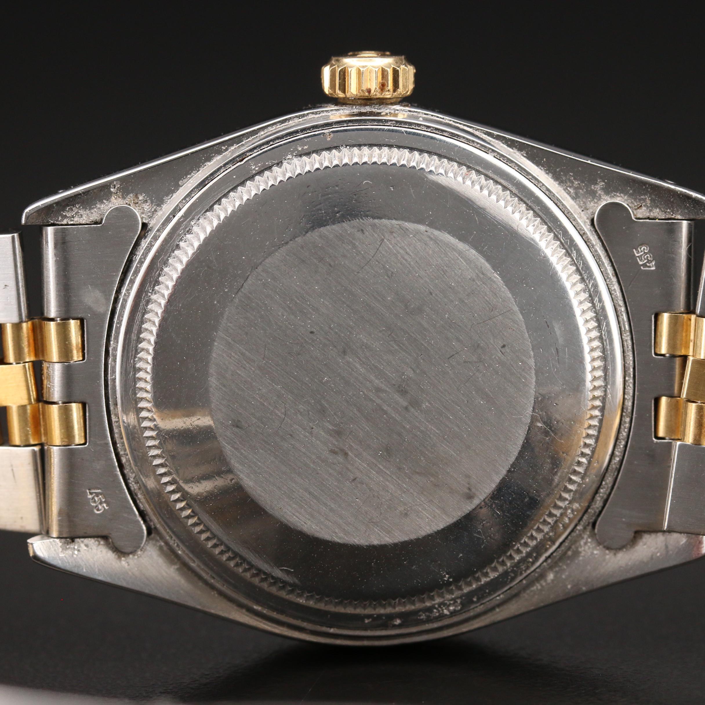 1985 Rolex Two Tone Datejust 18K and Stainless Steel Automatic Watch