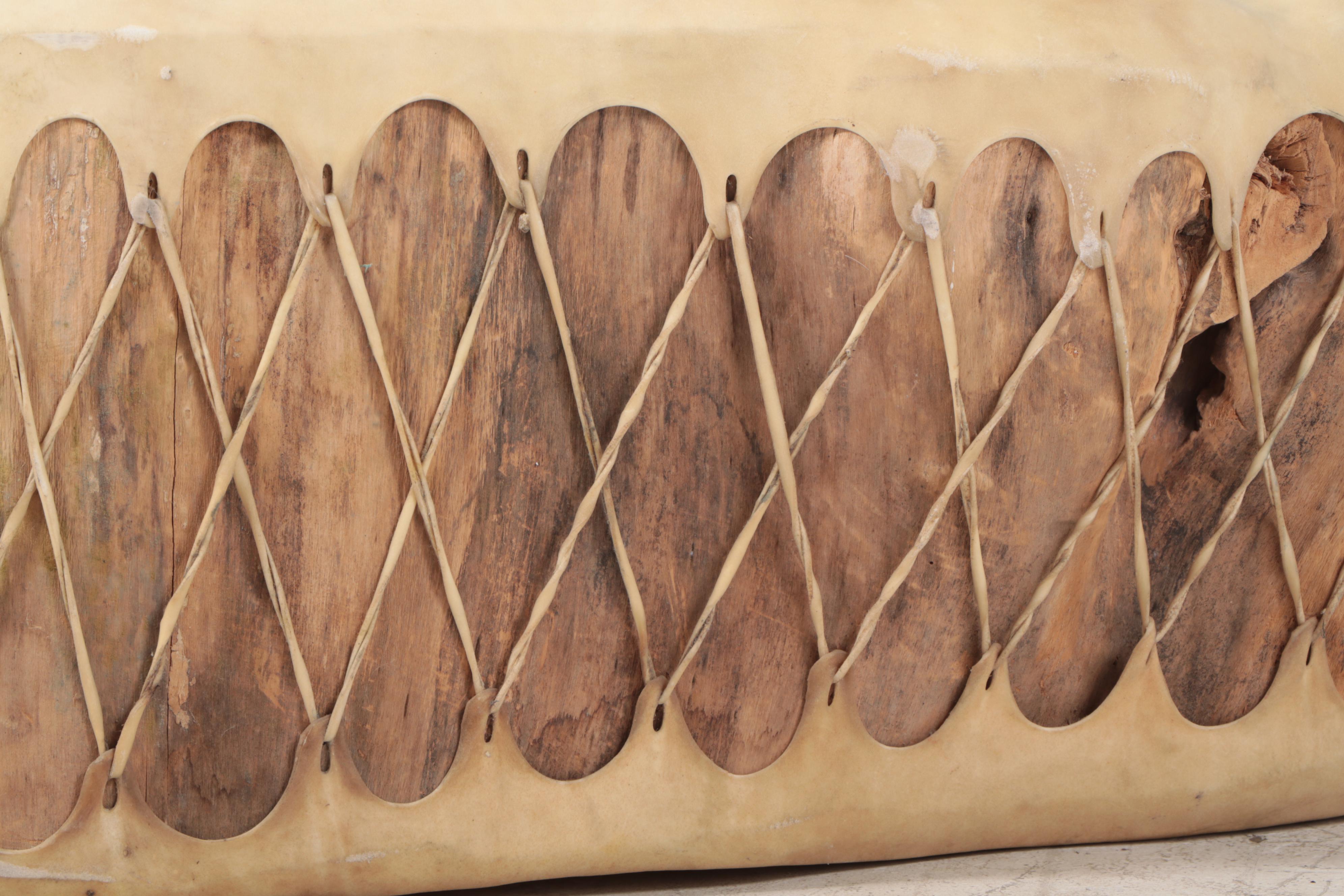 Native American Raymond Gallegos Cochiti Drum Table