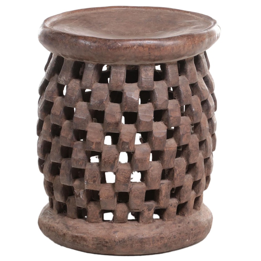 Cameroonian Style Carved Wood Stool