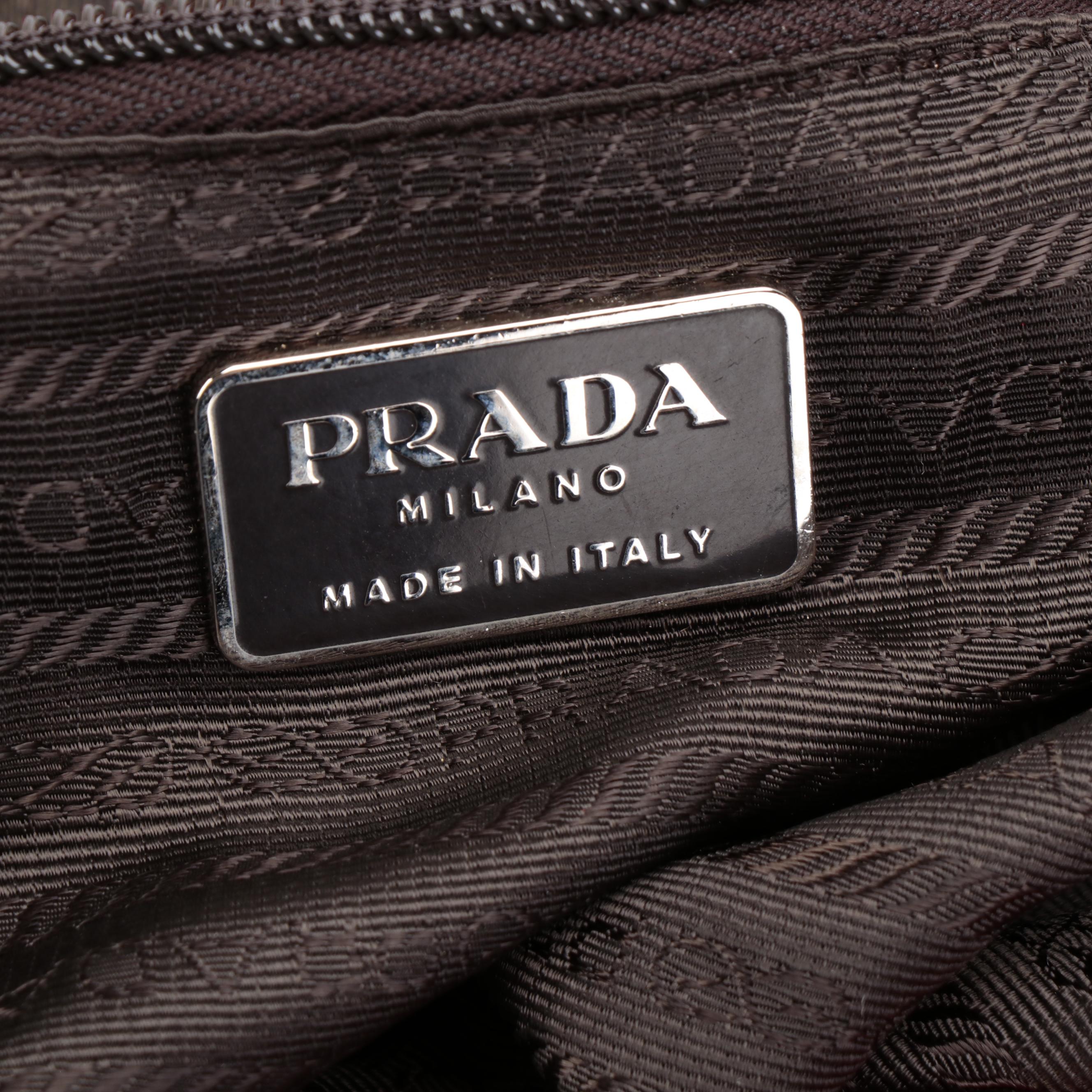 Prada Red Tessuto Nylon Backpack Purse with Leather Trim