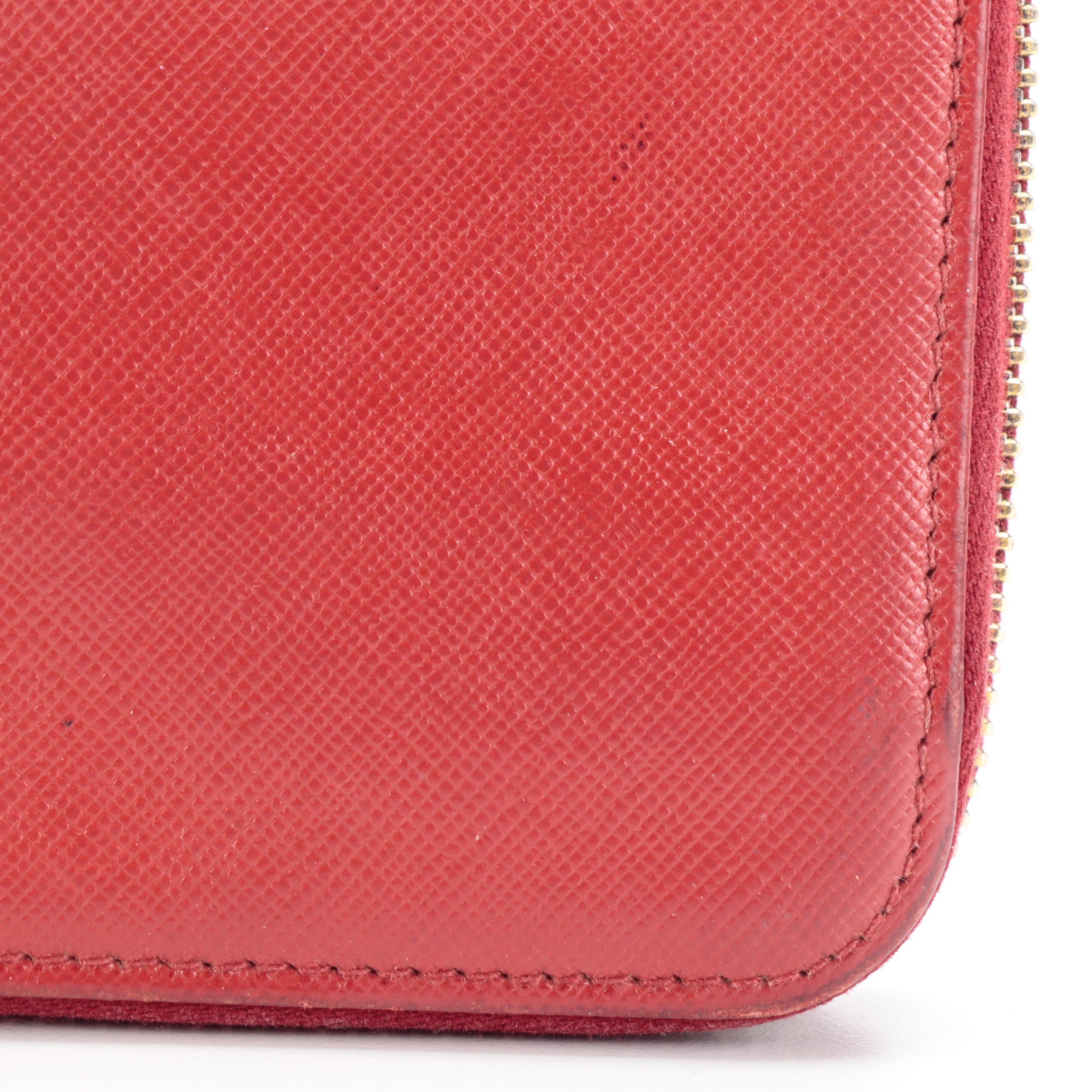 Prada Zip-Around Long Wallet in Saffiano Leather with Box