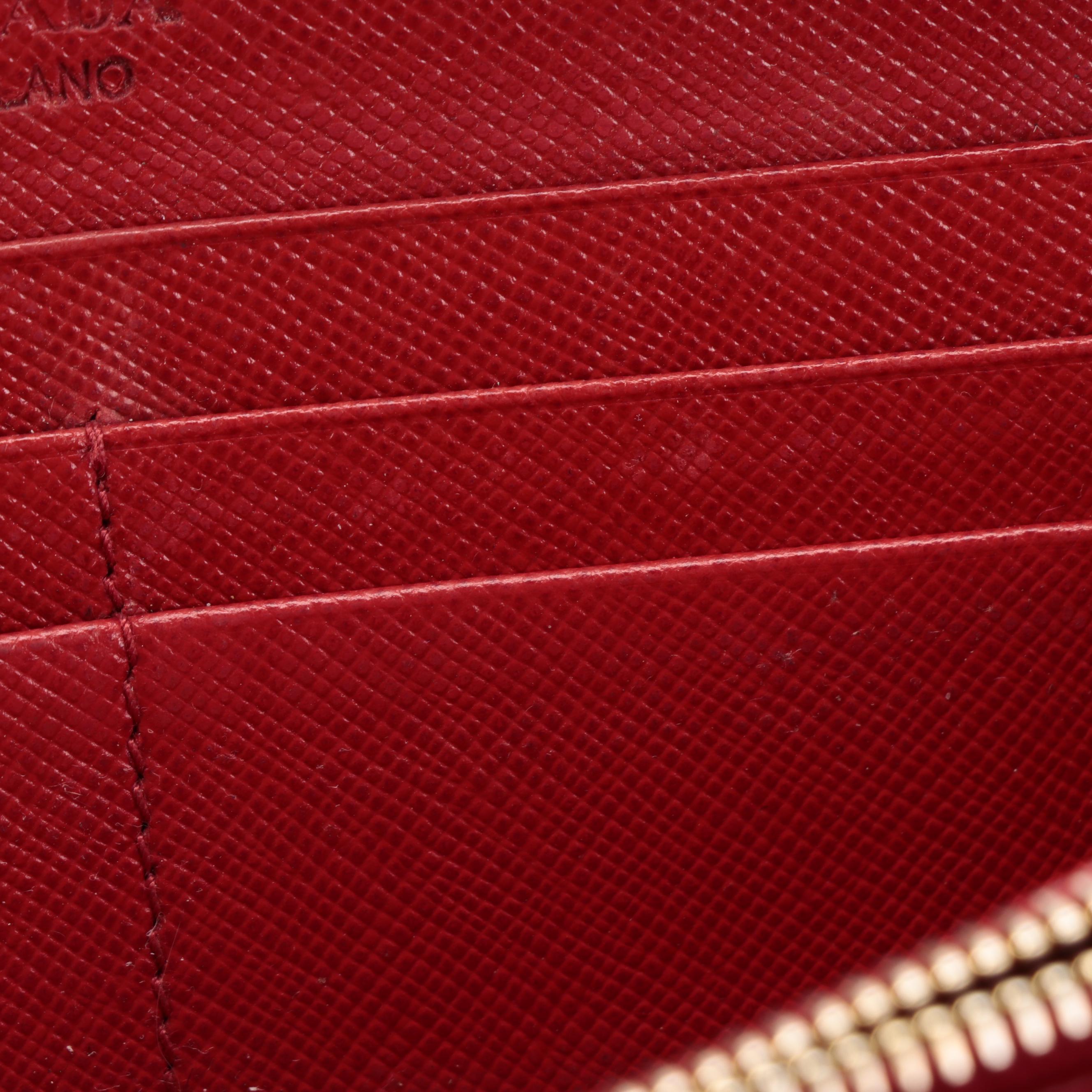 Prada Zip-Around Long Wallet in Saffiano Leather with Box