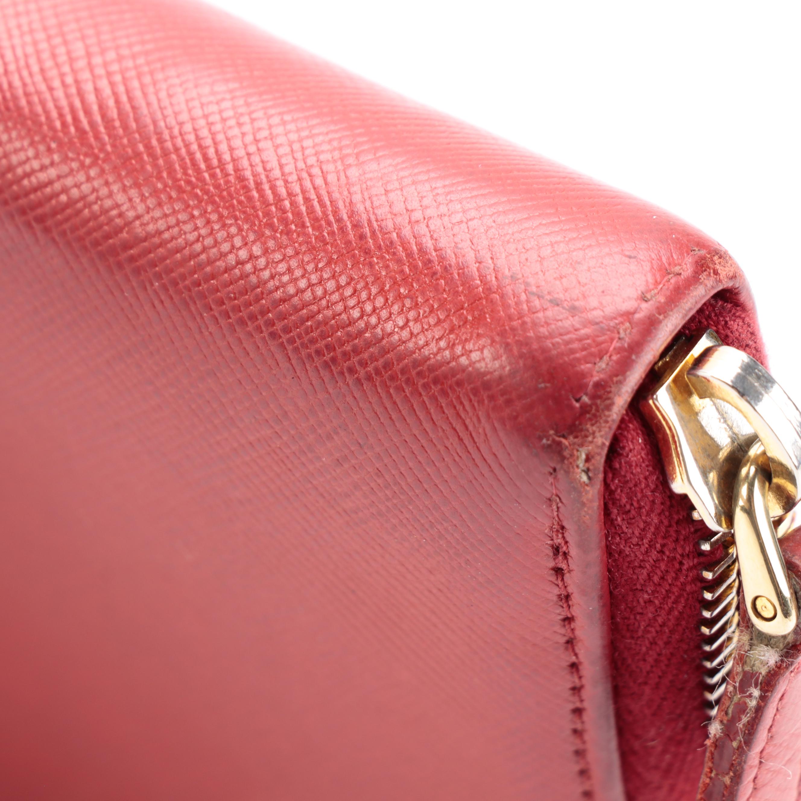 Prada Zip-Around Long Wallet in Saffiano Leather with Box