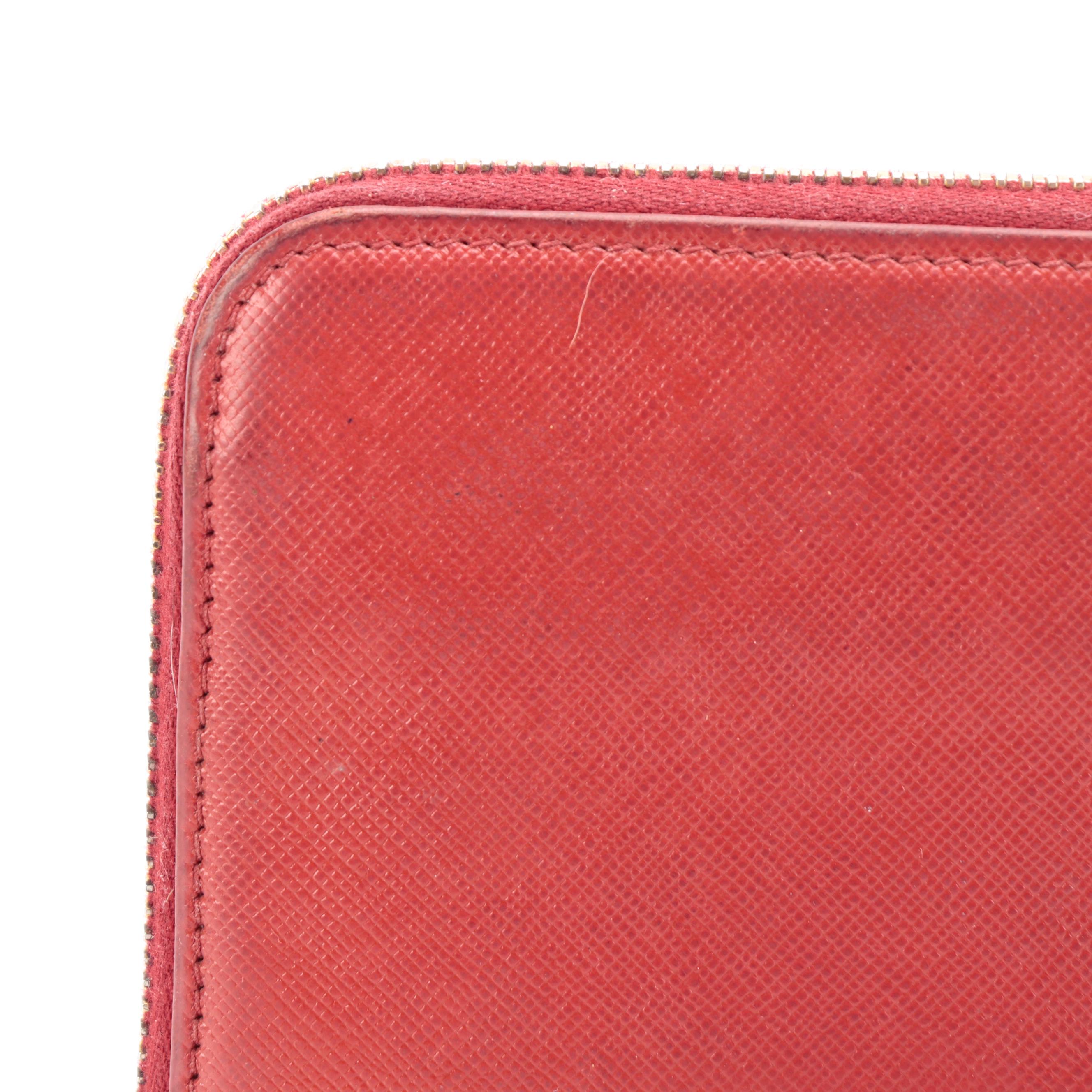 Prada Zip-Around Long Wallet in Saffiano Leather with Box