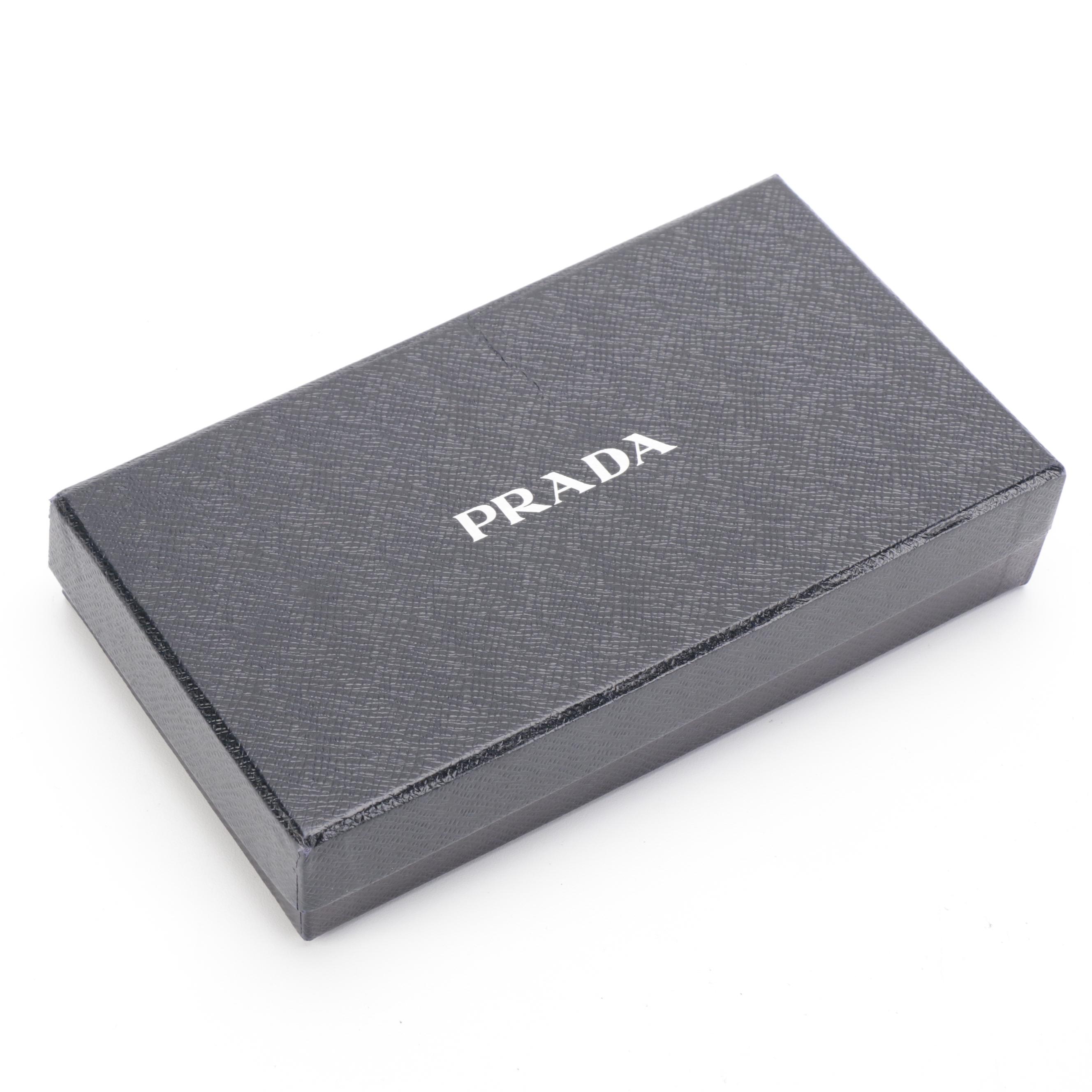 Prada Zip-Around Long Wallet in Saffiano Leather with Box