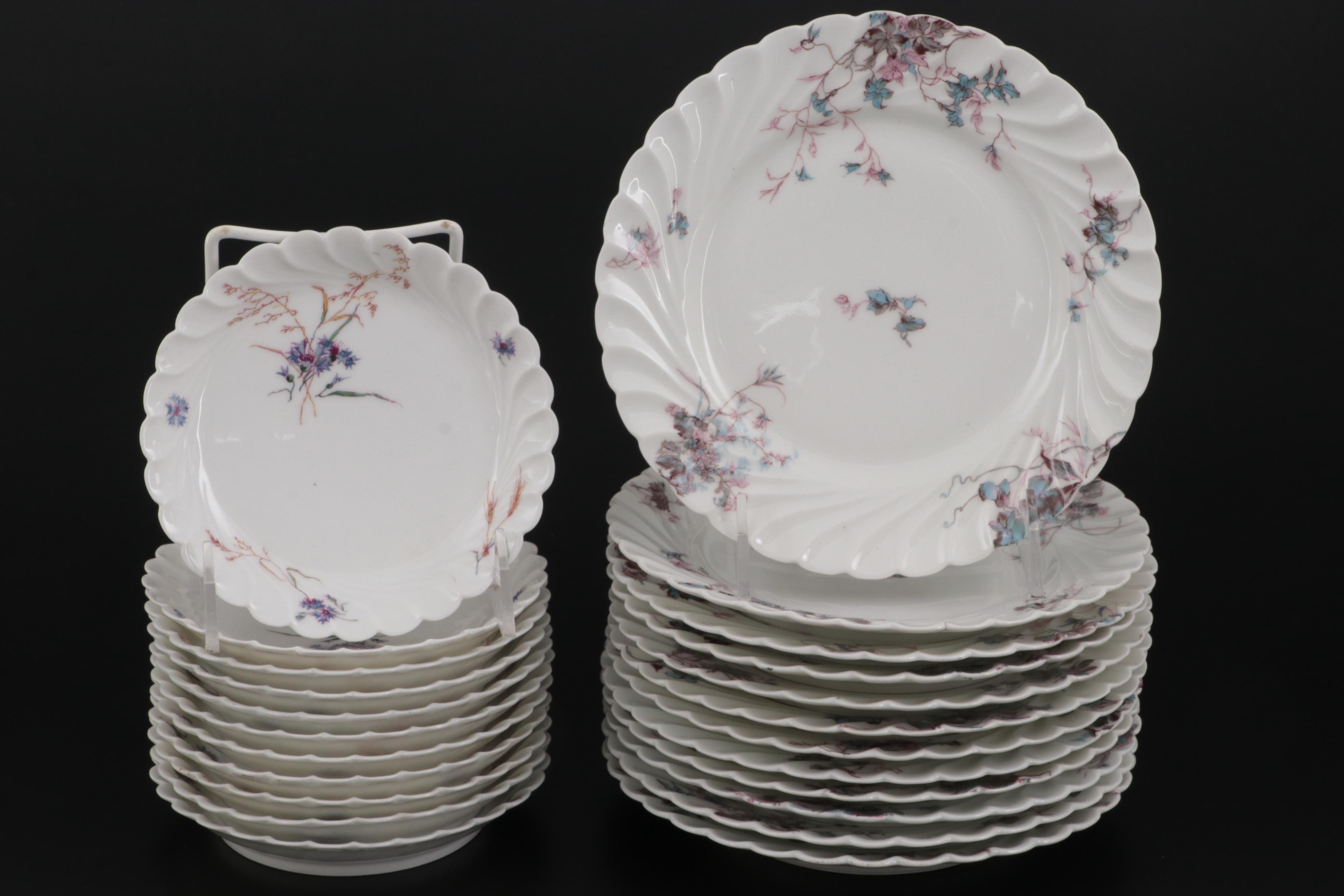 Haviland Limoges Porcelain Dinner and Serveware, Late 19th Century