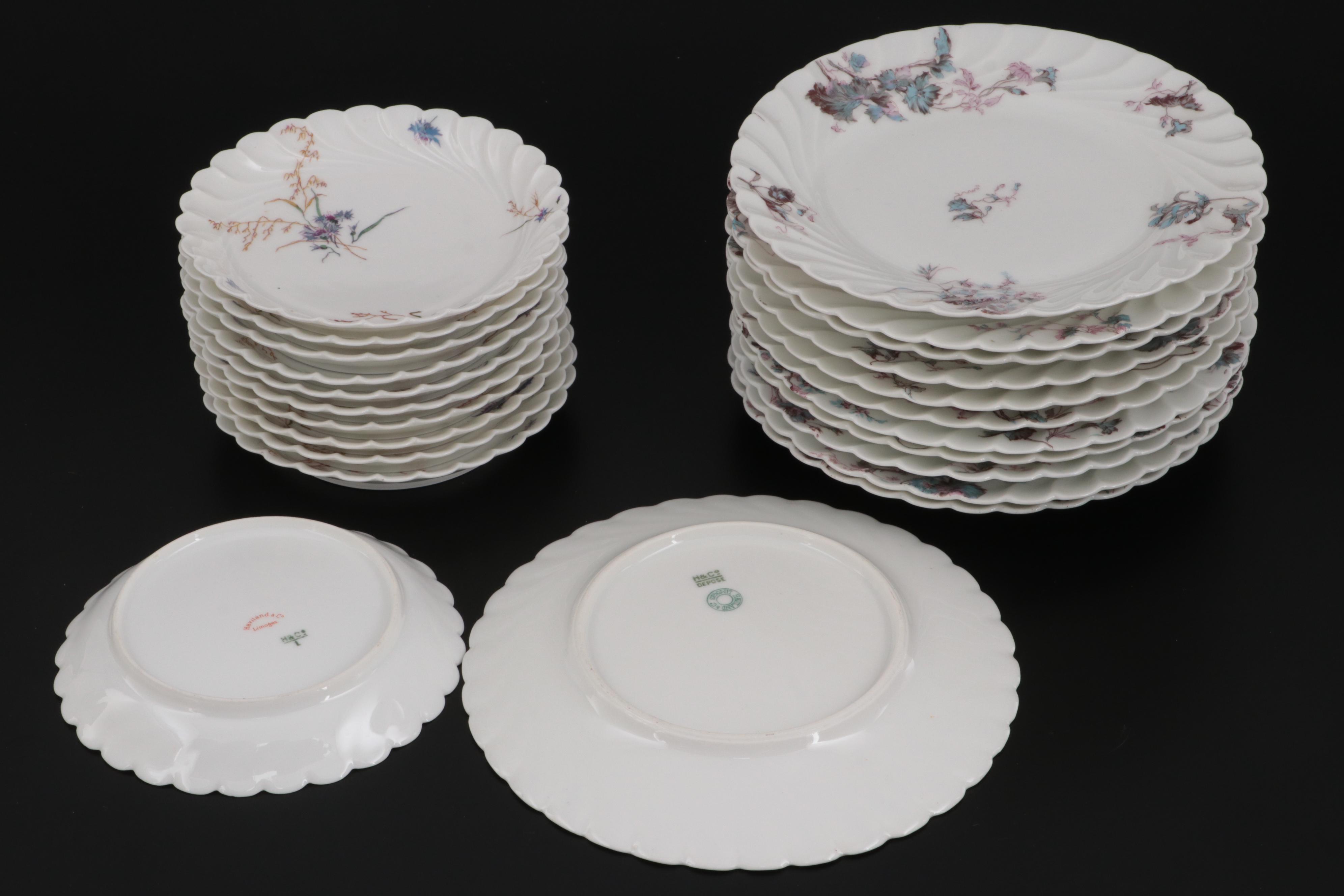 Haviland Limoges Porcelain Dinner and Serveware, Late 19th Century
