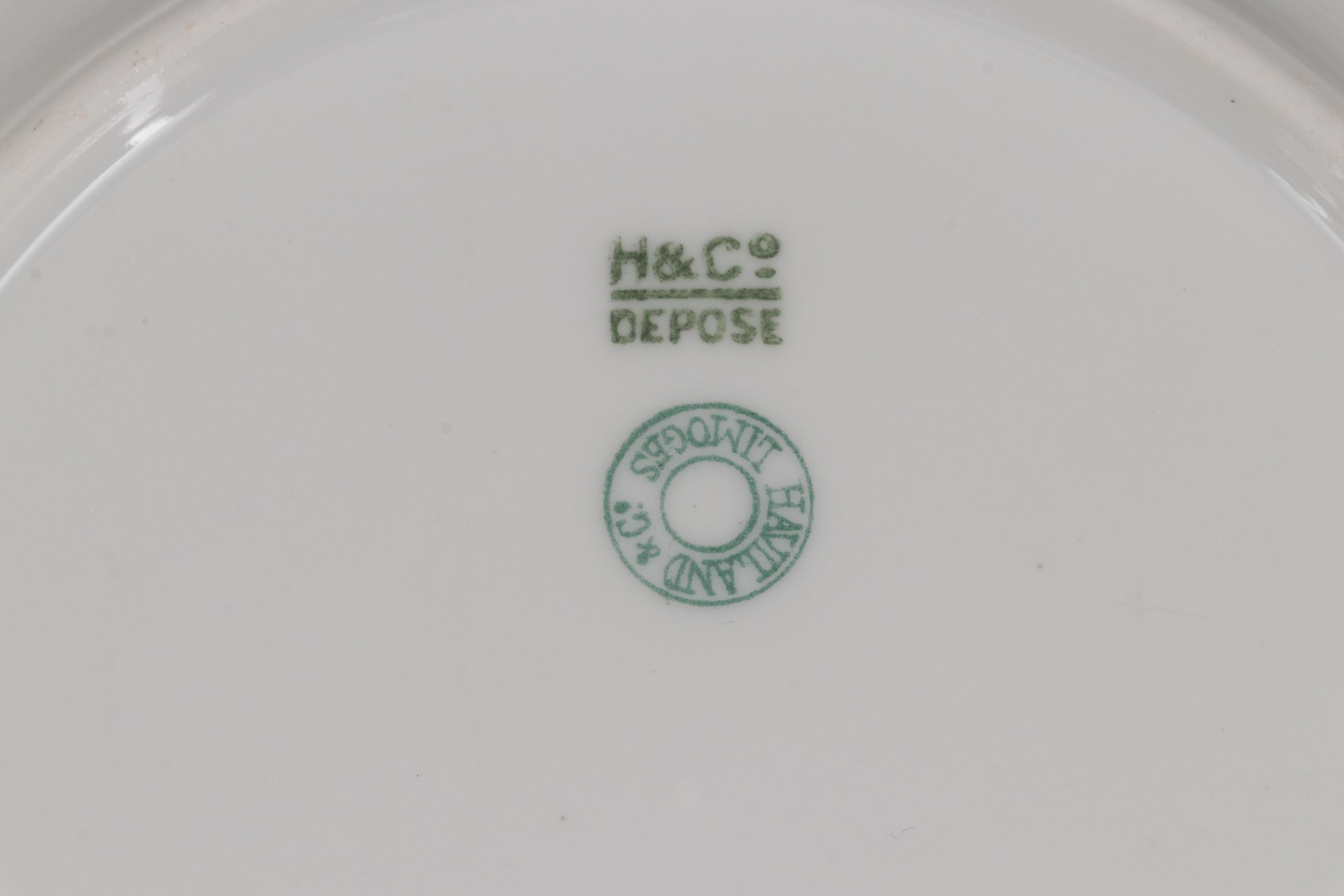 Haviland Limoges Porcelain Dinner and Serveware, Late 19th Century