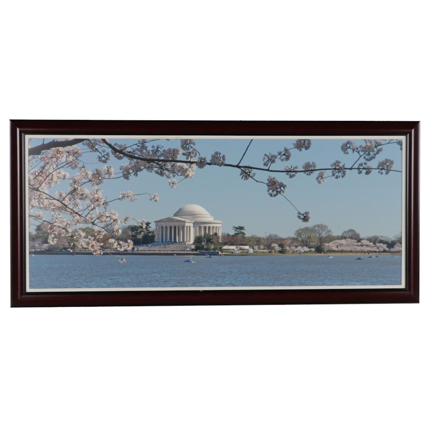 Photographic Print of Jefferson Memorial and Cherry Trees in Washington D.C.