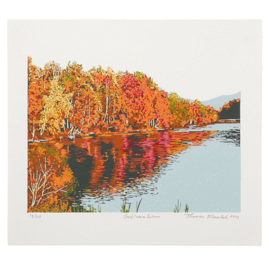 Thomas Norulak Serigraph "Confluence Autumn," 2001