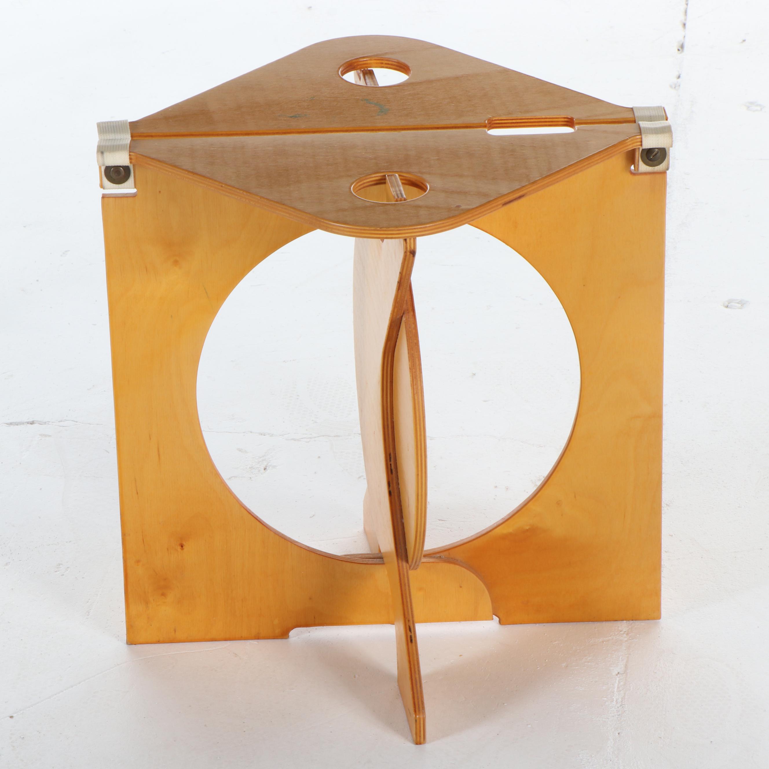 Barry Simpson for Dirt Road "Rooster" Plywood Folding Stool, circa 1976