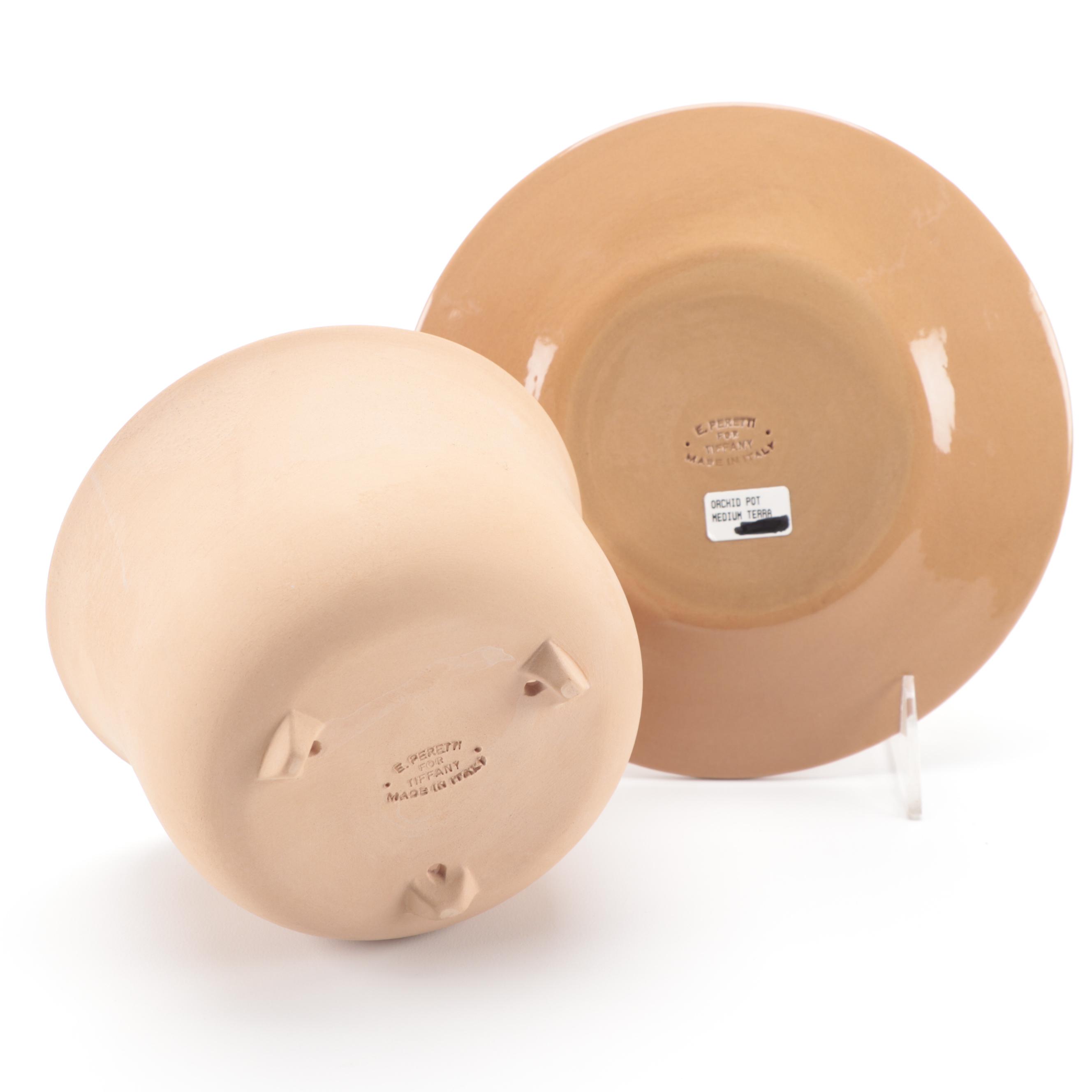 Elsa Peretti for Tiffany & Co. Terracotta Orchid Pot, Heart Boxes, and Pumpkin