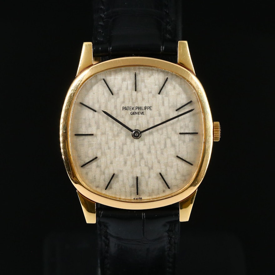 Vintage Patek Philippe Ref. 3544 18K Yellow Gold Stem Wind Wristwatch