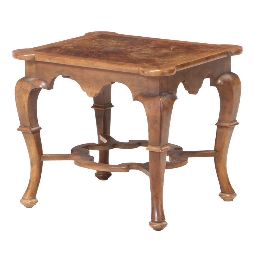 Baker Queen Anne Style Walnut Occasional Table, Late 20th Century