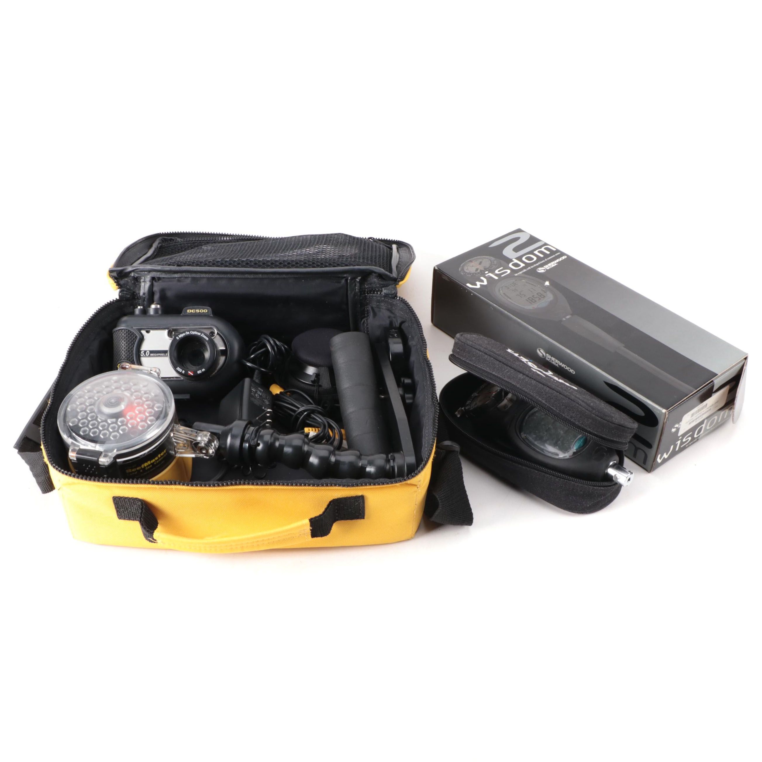 SeaLife "DC500" Dive Camera and Sherwood "Wisdom" Dive Computer and Compass