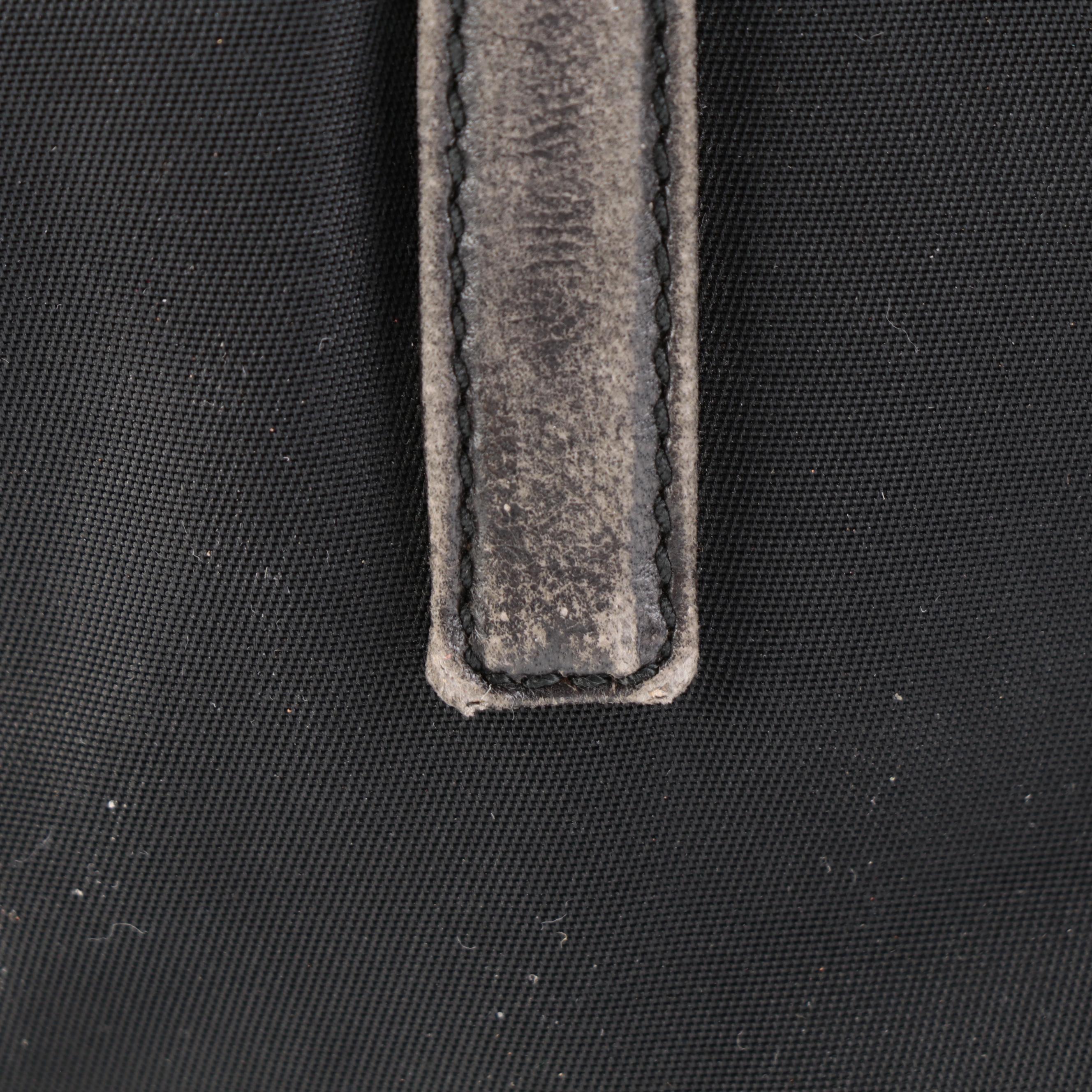 Prada Handbag in Black Tessuto Nylon with Leather Trim