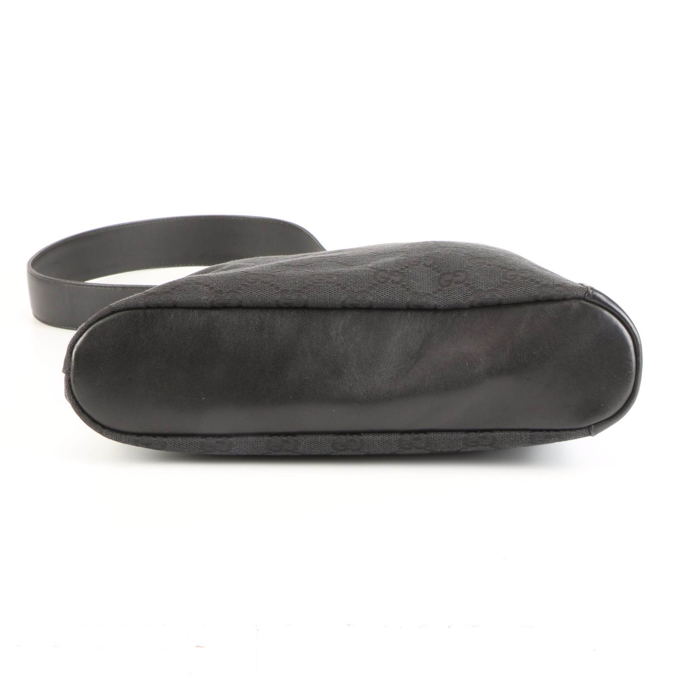 Gucci GG Canvas and Leather Shoulder Bag