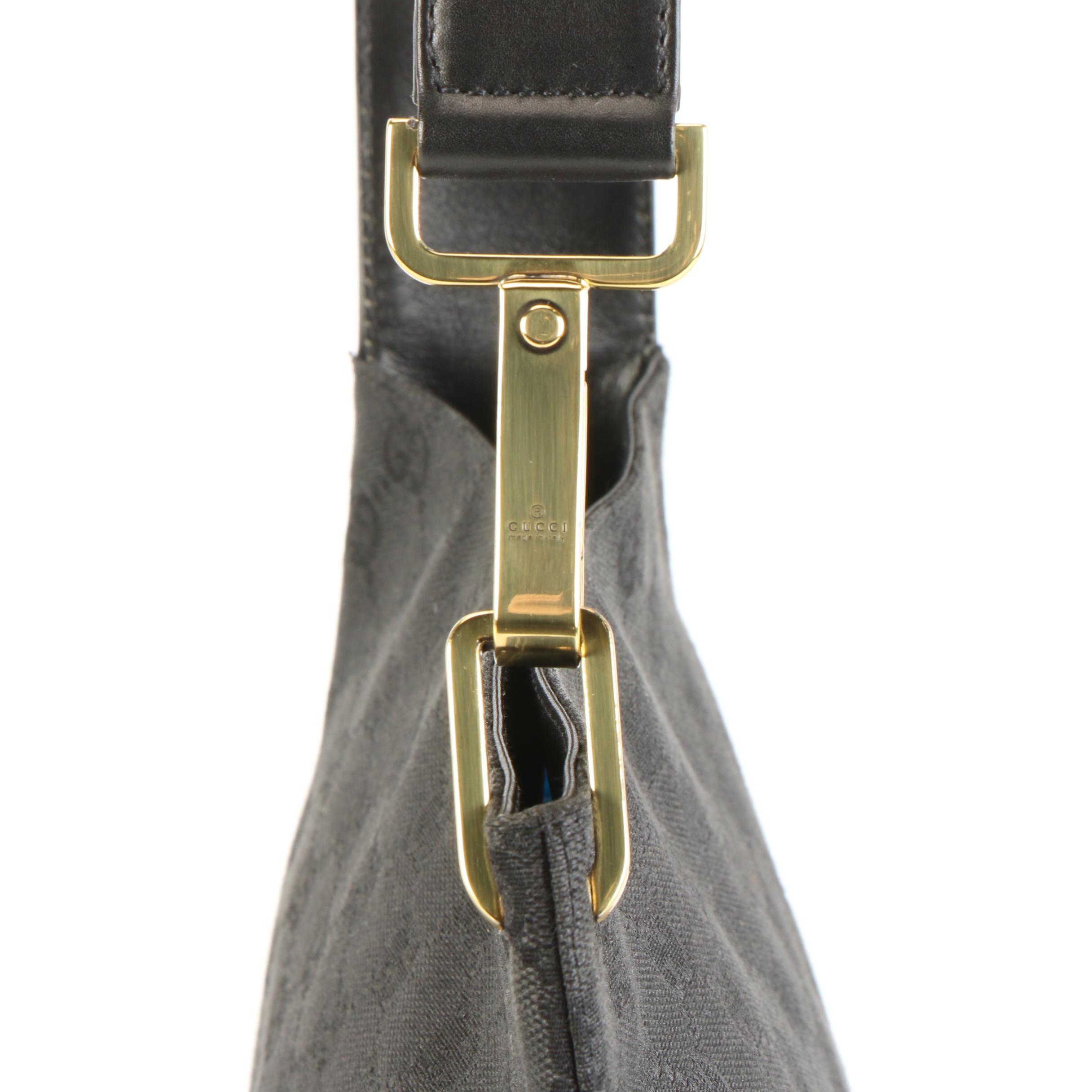 Gucci GG Canvas and Leather Shoulder Bag