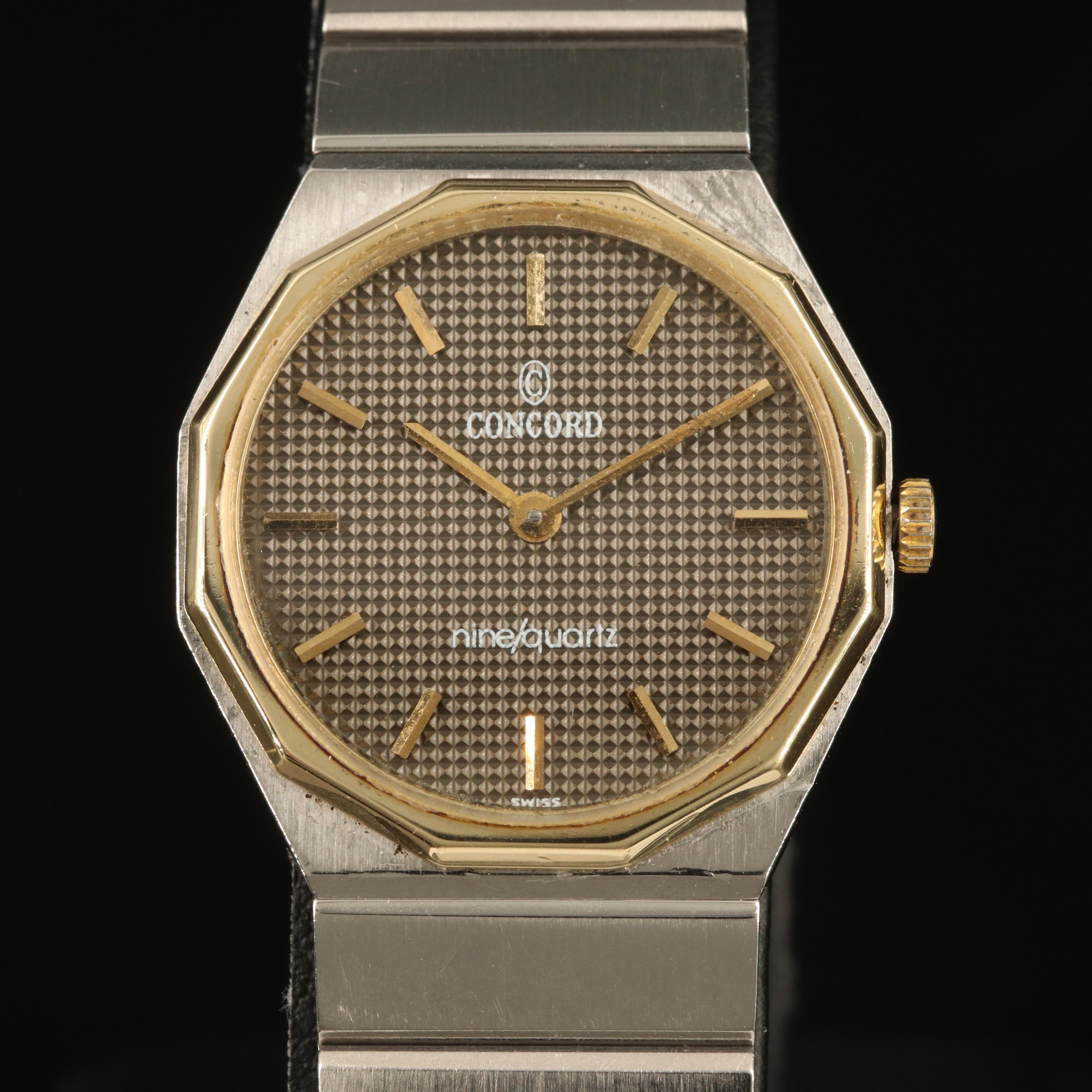 Concord Mariner SG Nine/Quartz 18K Gold and Stainless Steel Watch