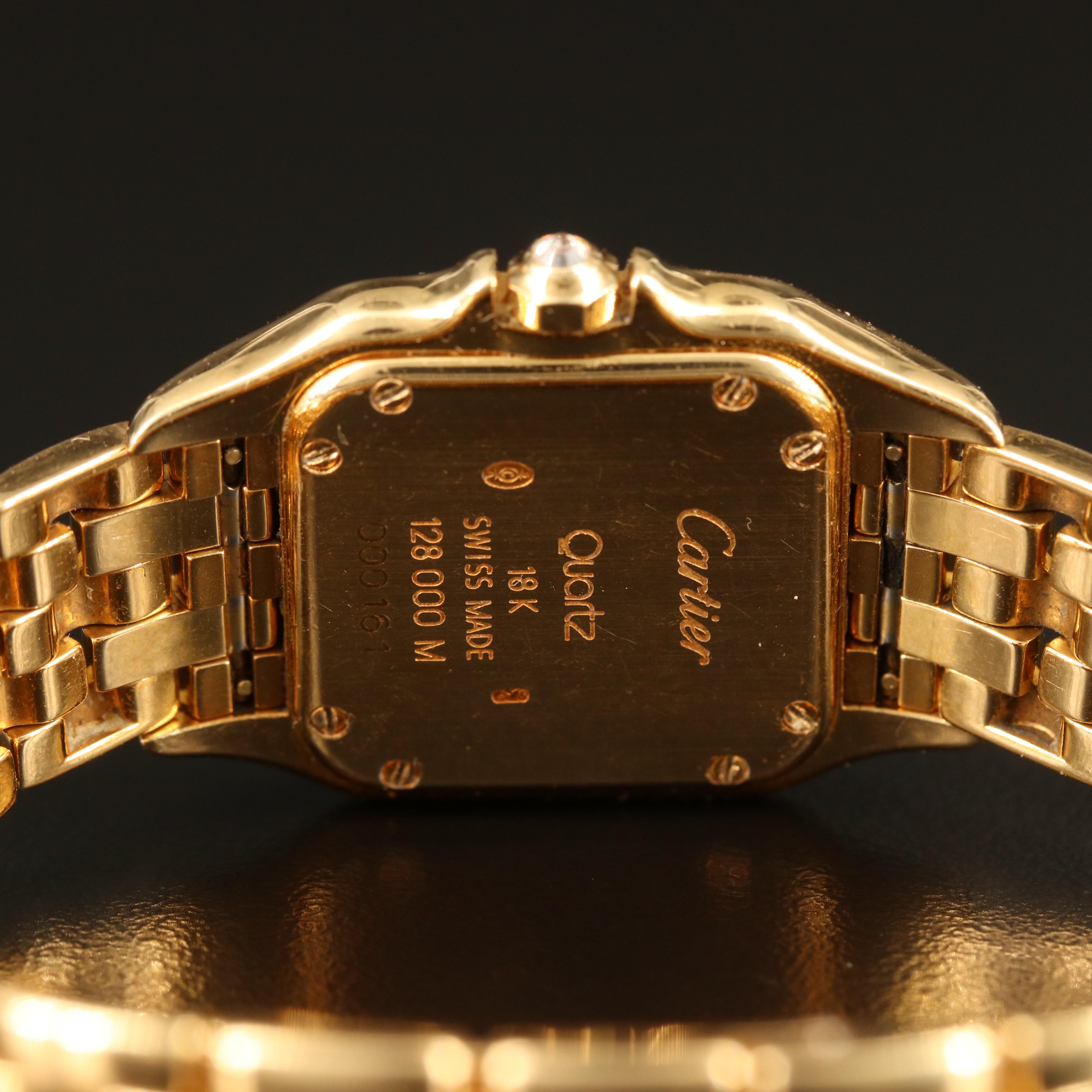 Cartier Panthere 18K Yellow Gold Diamond Quartz Watch