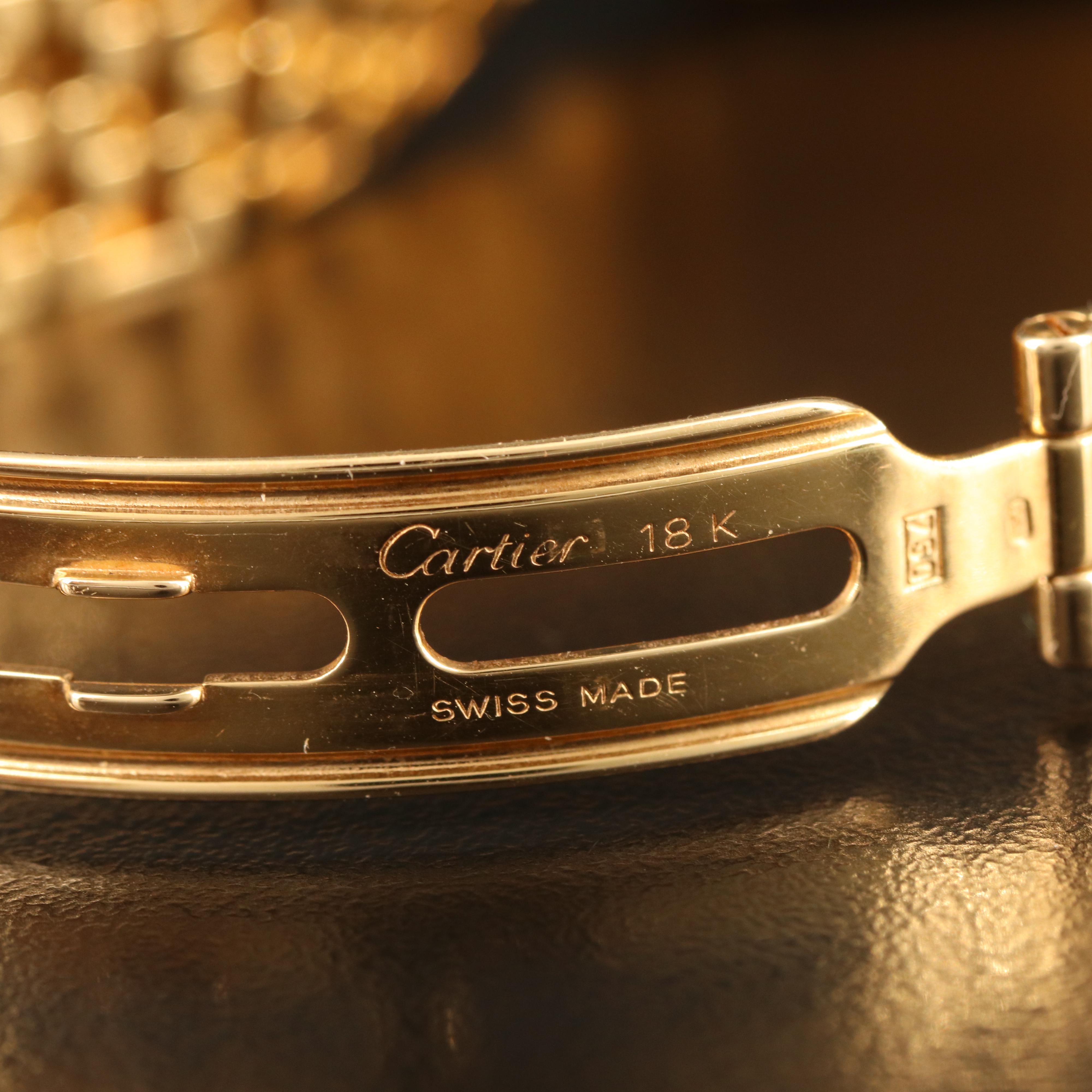 Cartier Panthere 18K Yellow Gold Diamond Quartz Watch