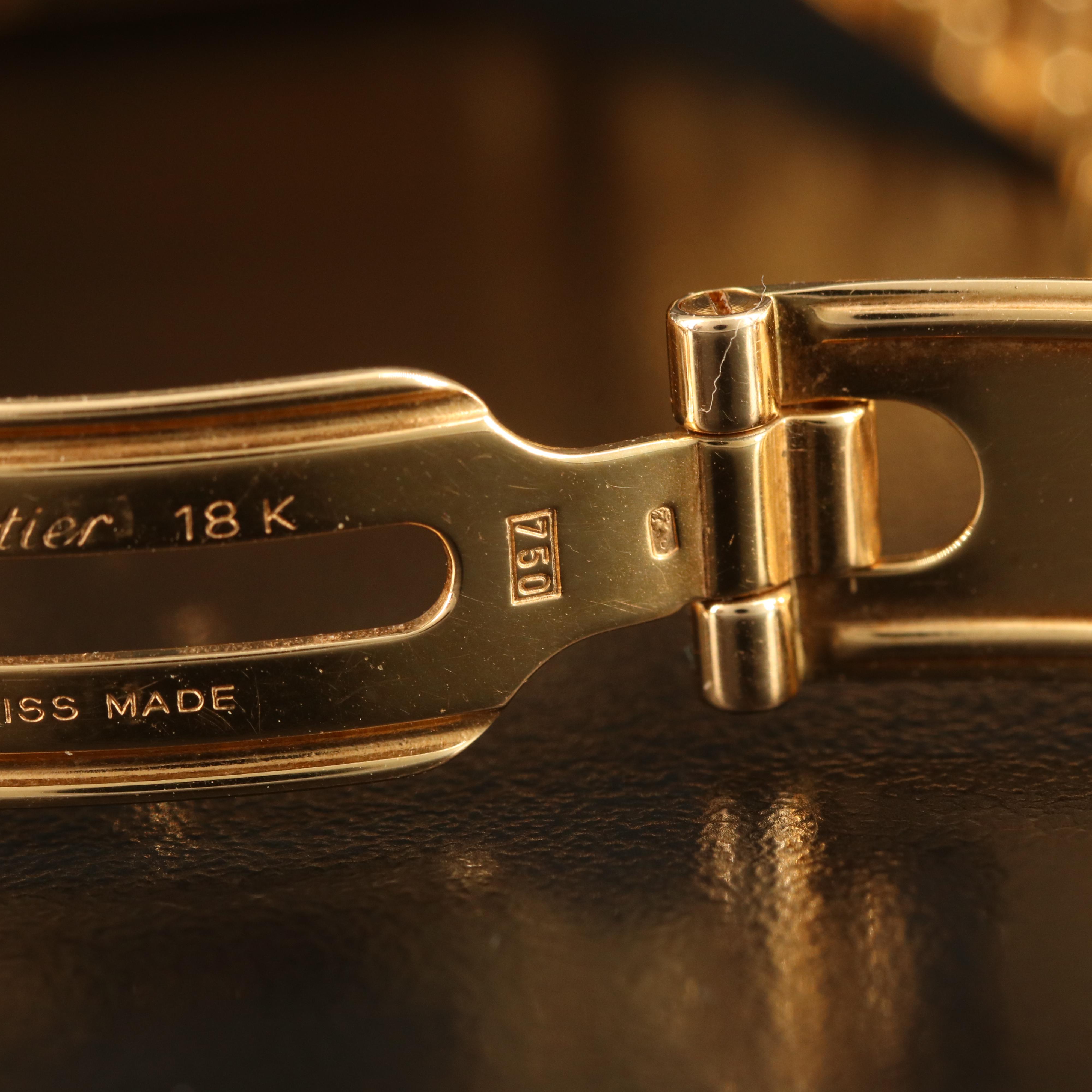 Cartier Panthere 18K Yellow Gold Diamond Quartz Watch