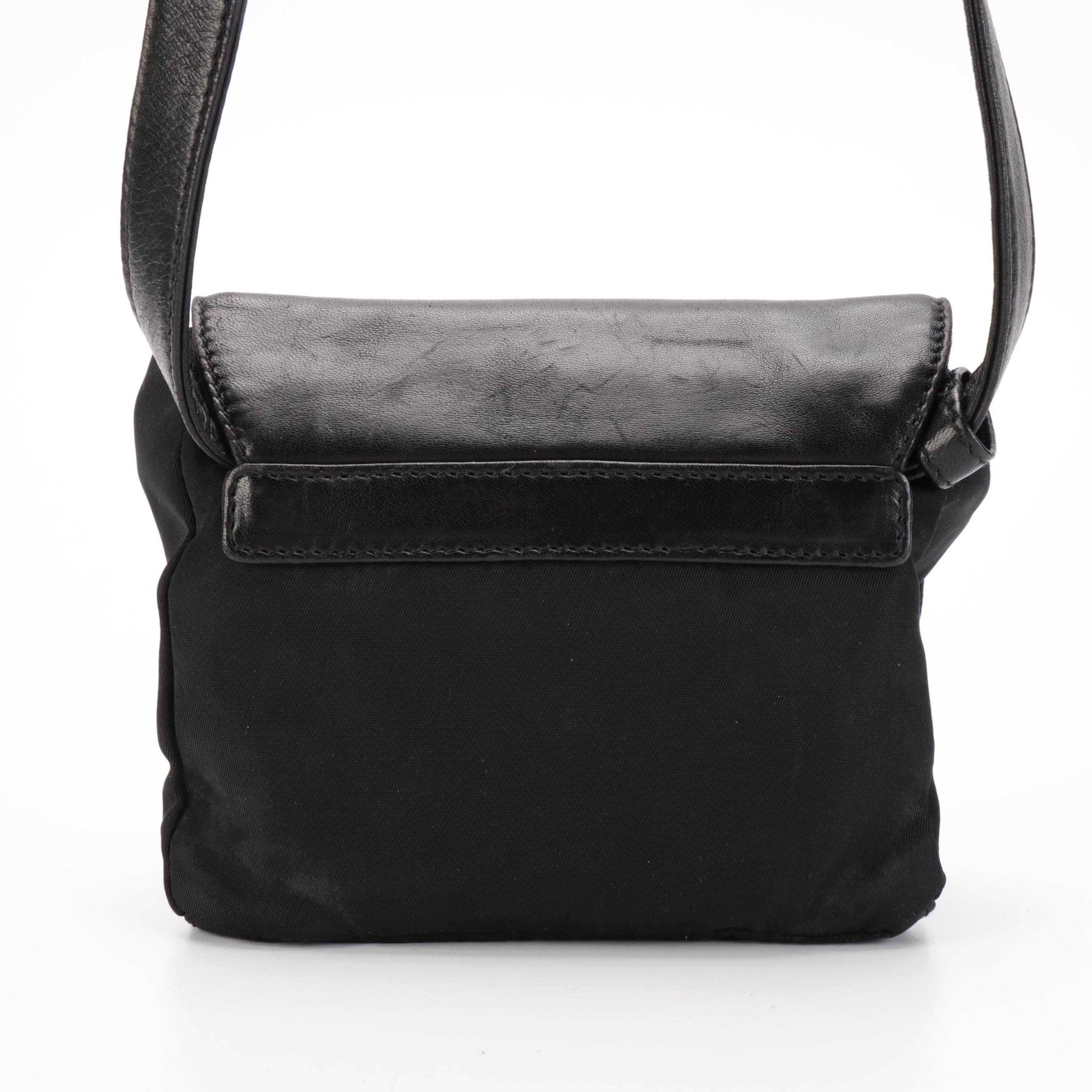 Prada Belt Bag in Black Tessuto Nylon with Leather Trim