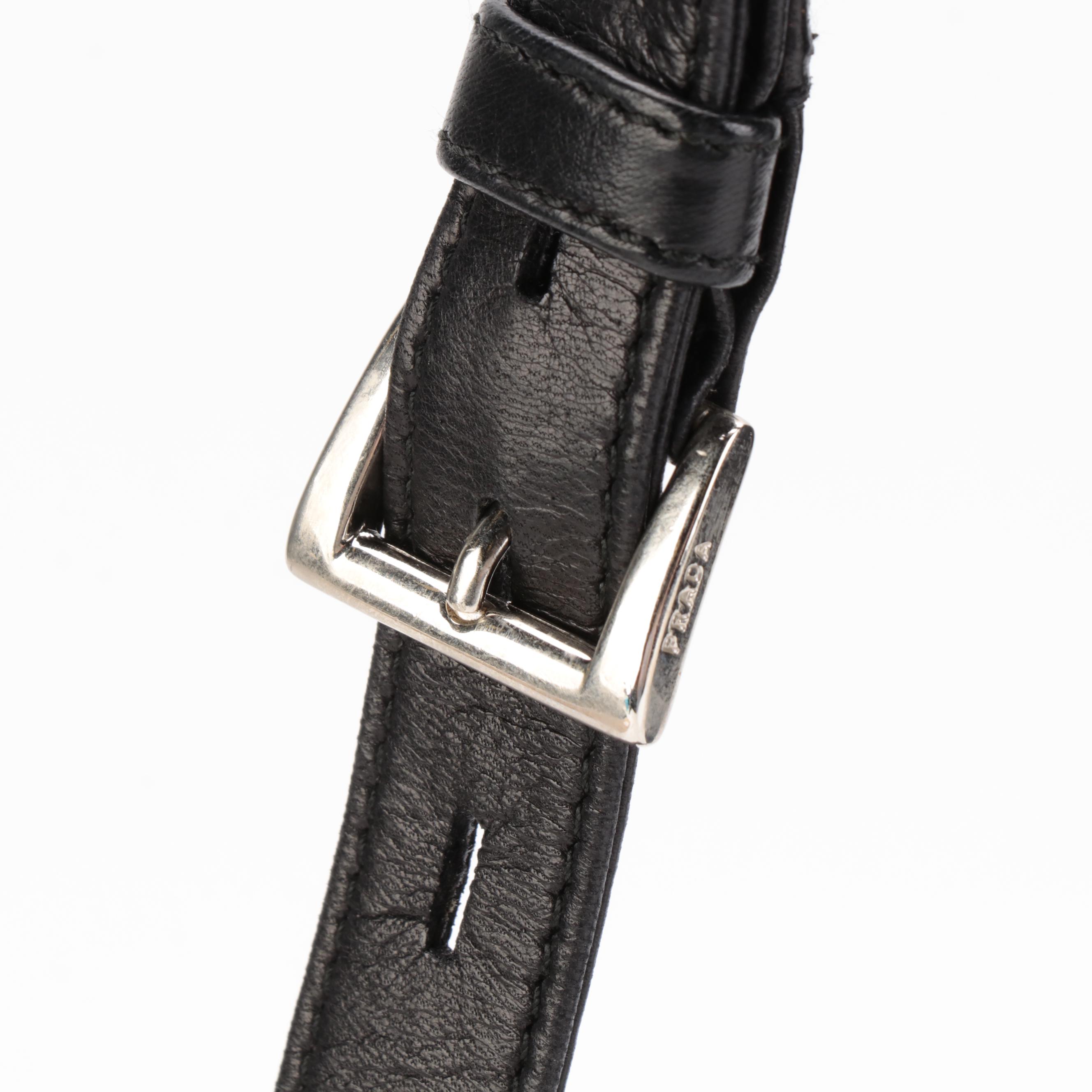 Prada Belt Bag in Black Tessuto Nylon with Leather Trim