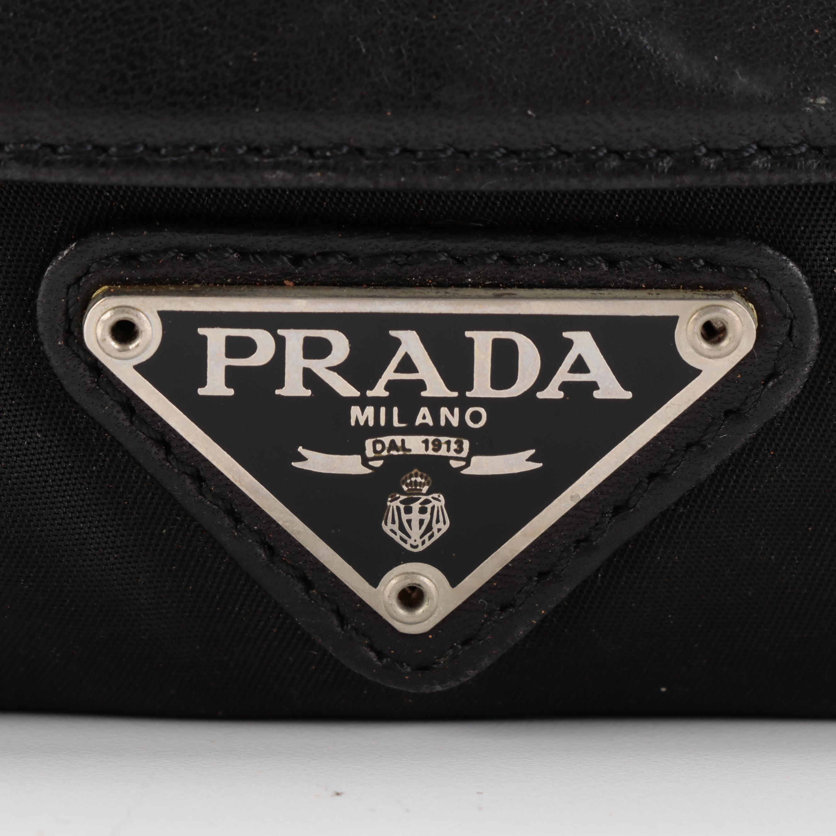 Prada Belt Bag in Black Tessuto Nylon with Leather Trim