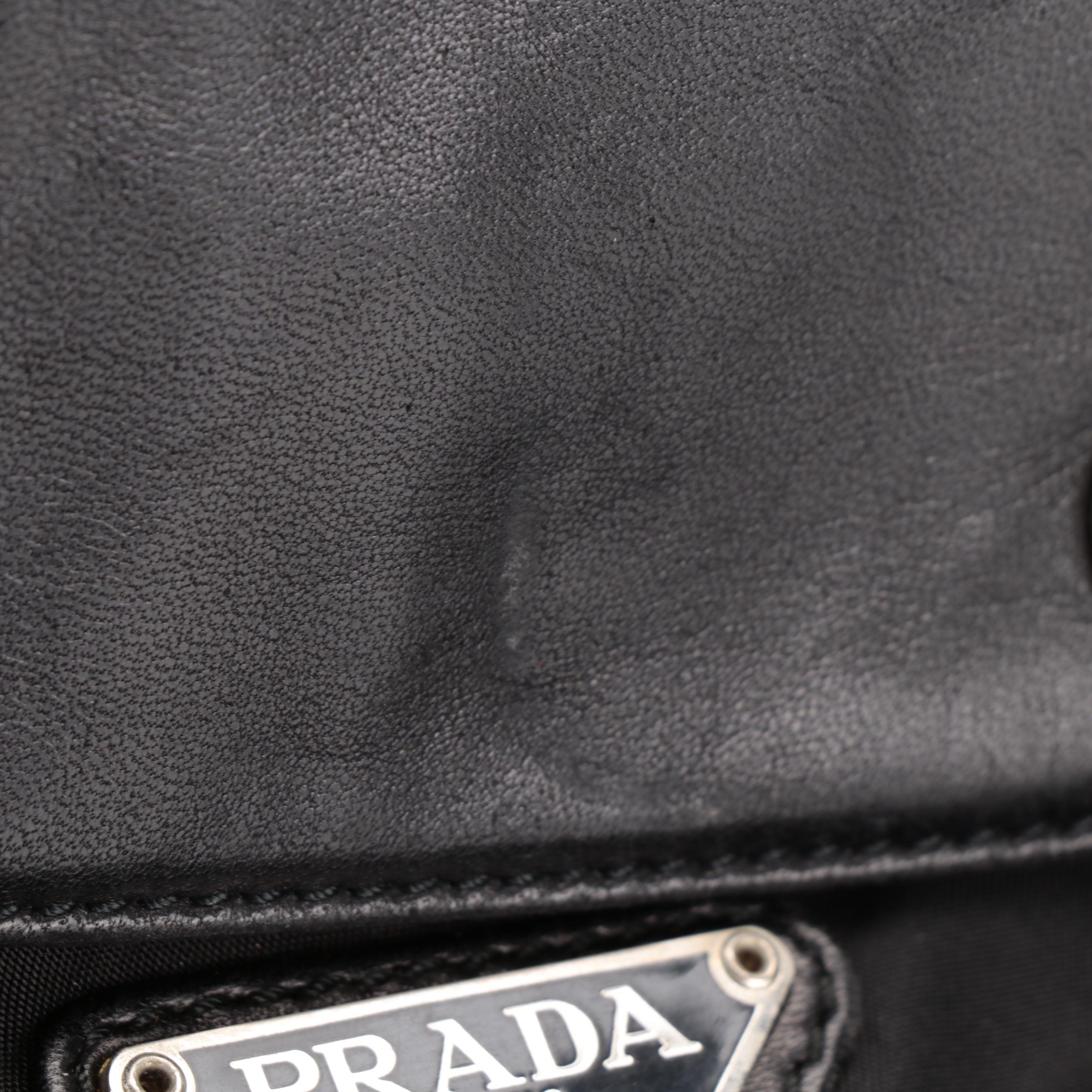 Prada Belt Bag in Black Tessuto Nylon with Leather Trim